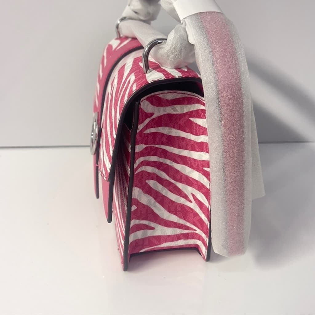 Michael Kors Greenwich Medium Flap Crossbody Bag & Wallet Set Dragonfruit Pink thumbnail 4