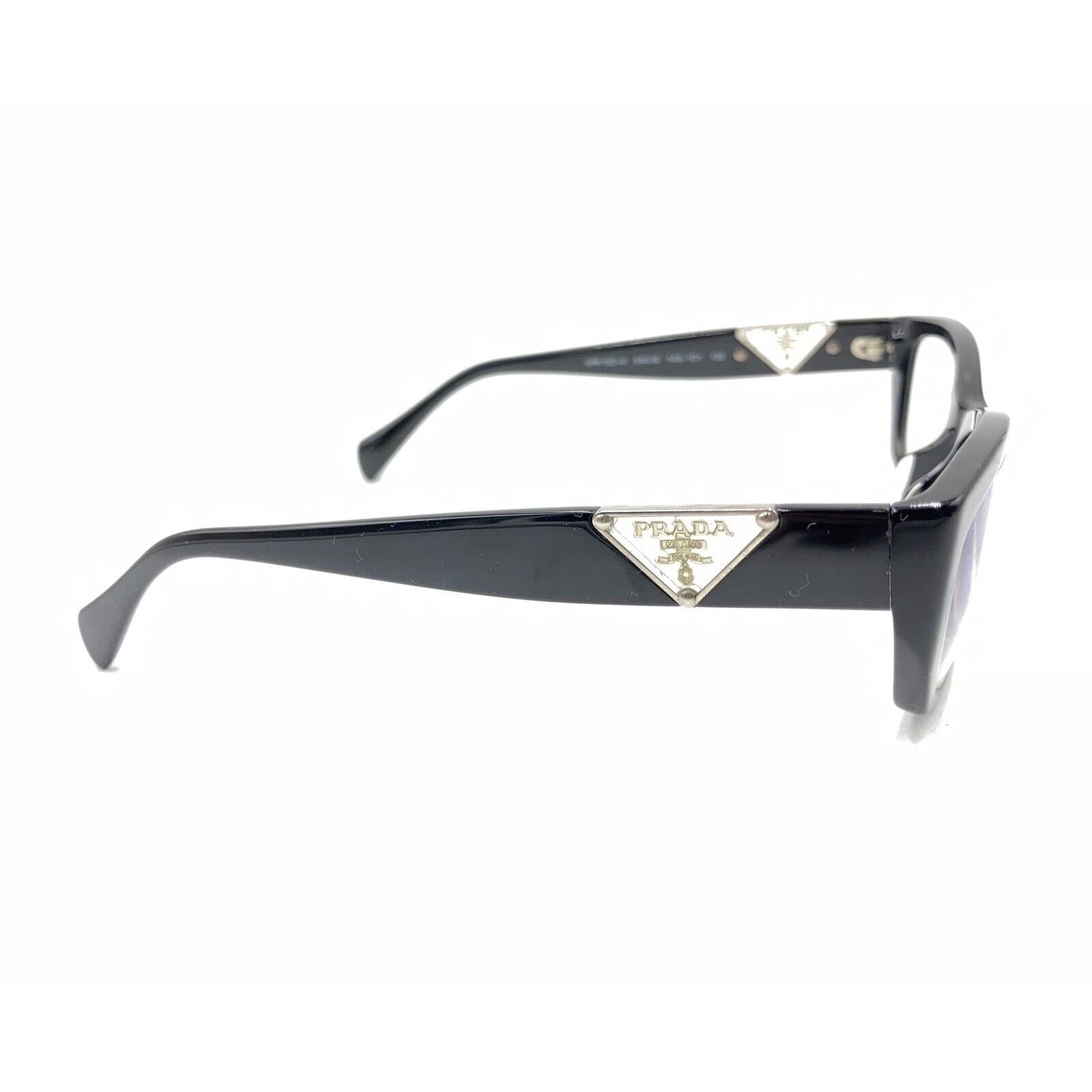 Prada VPR 10O-A 1AB-1O1 Black Rectangle Eyeglasses Frames 54-18 135 Italy thumbnail 4