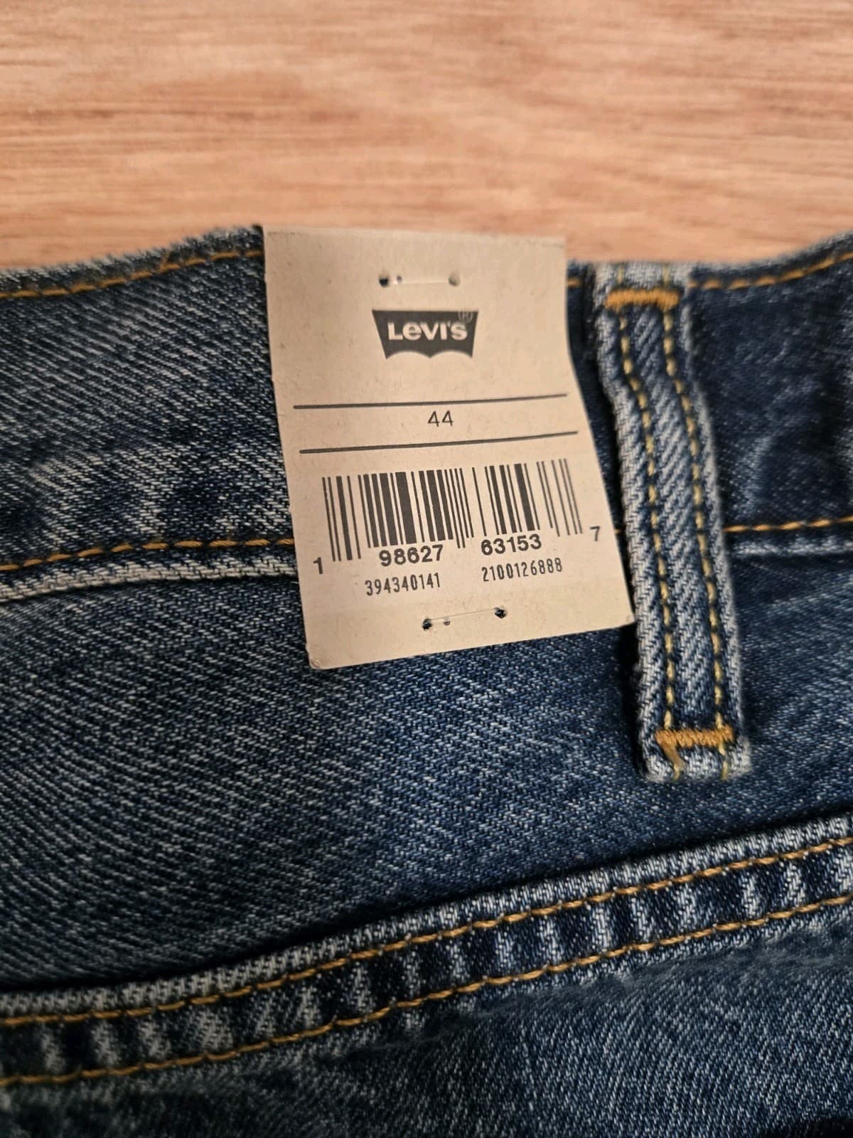 Levi's 469 Jean Shorts Mens 44 Blue Loose Sits Below ur Waist , 12" Inseam  thumbnail 8