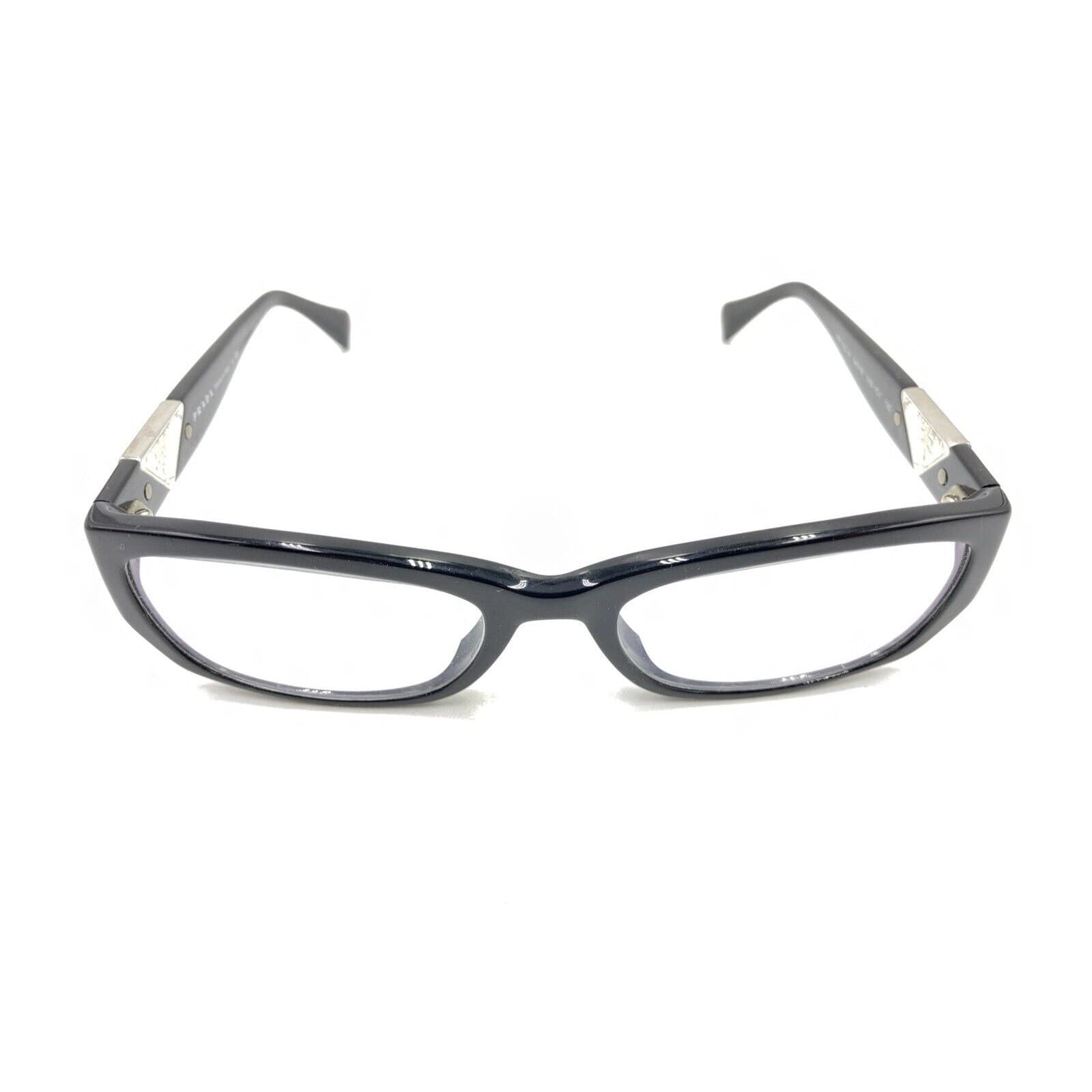 Prada VPR 10O-A 1AB-1O1 Black Rectangle Eyeglasses Frames 54-18 135 Italy thumbnail 2