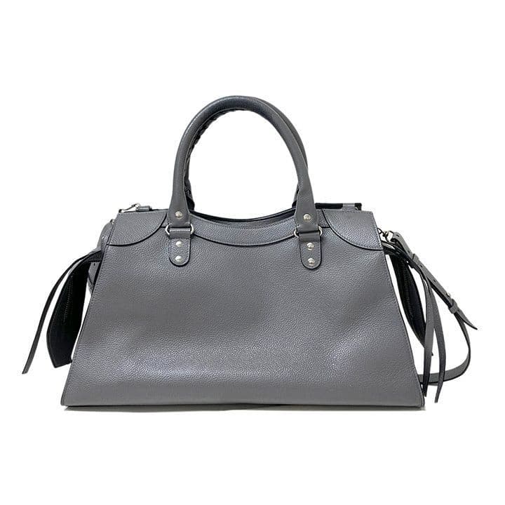 BALENCIAGA 2-Way Bag Neo Classic Medium Gray Handbag Shoulder Bag From Japan thumbnail 3
