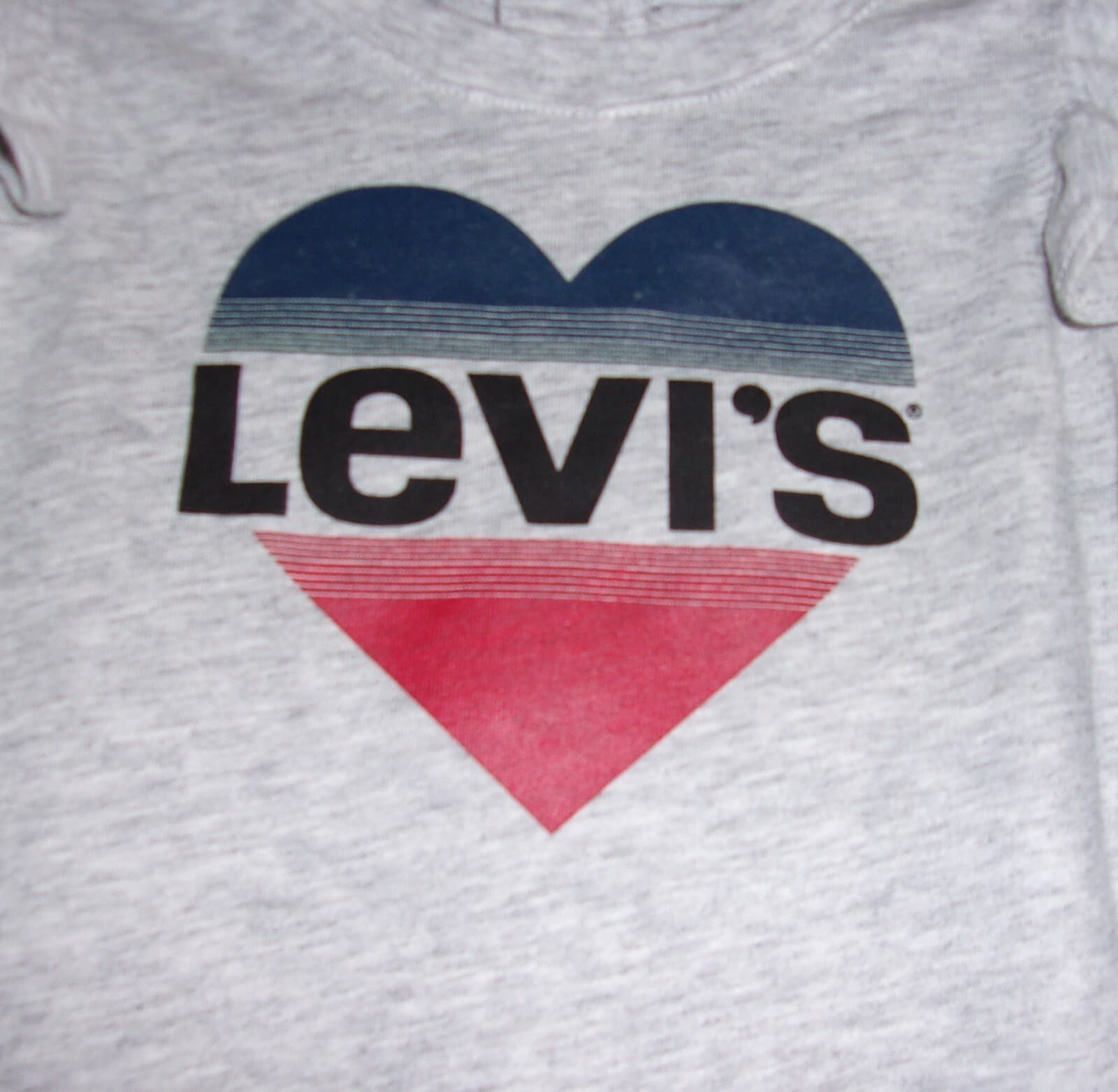 LEVI'S Baby "Levi's in Heart" Sleeveless One-Piece GRAY Size: 12 Months NWT thumbnail 2