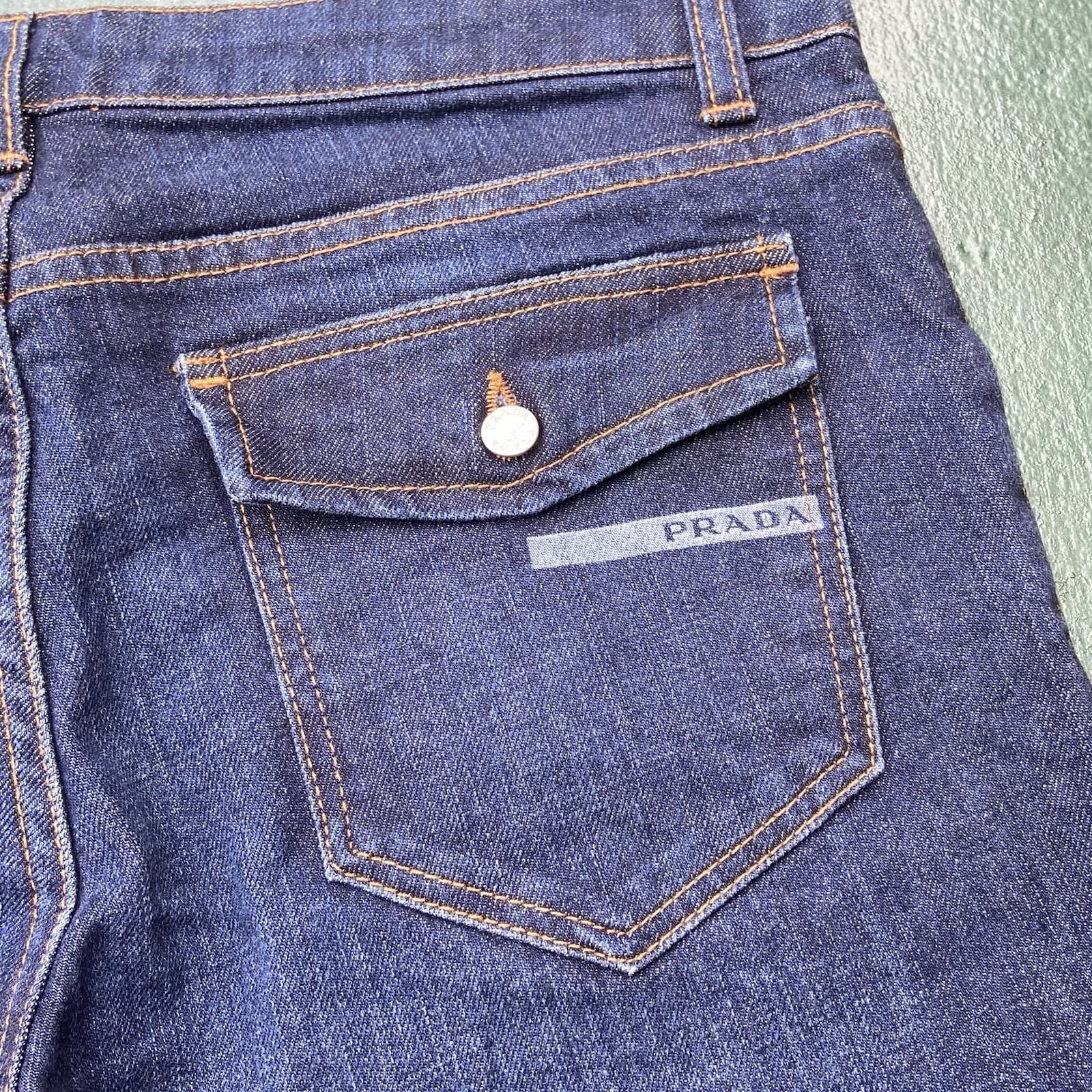 Vintage Prada Jeans Women’s Size 30 Straight Pedal Pusher Calf Zip Cropped Italy thumbnail 7