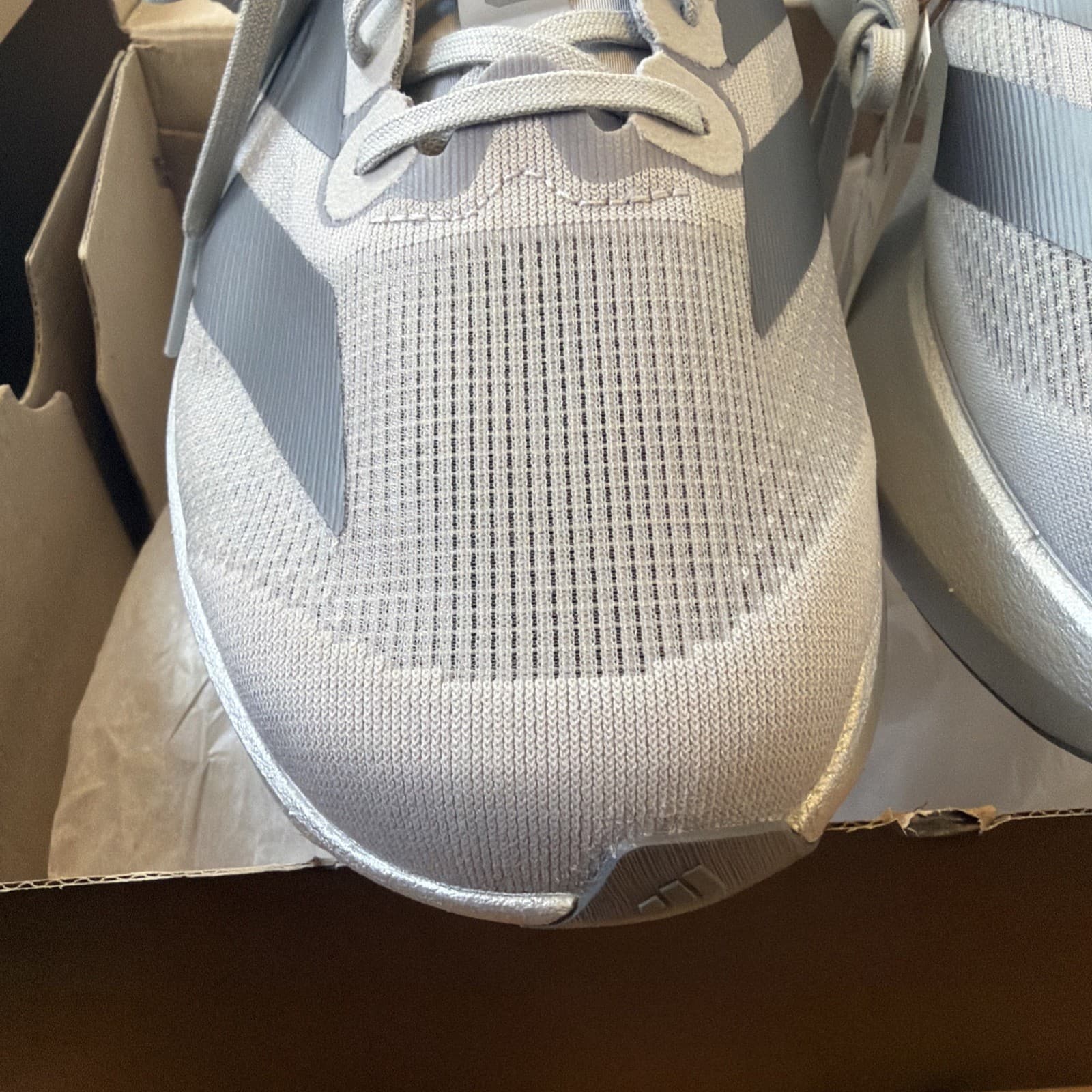 adidas adiZero Evo SL Silver Metallic Iron Mens Size 11.5 Brand New Run Club thumbnail 5