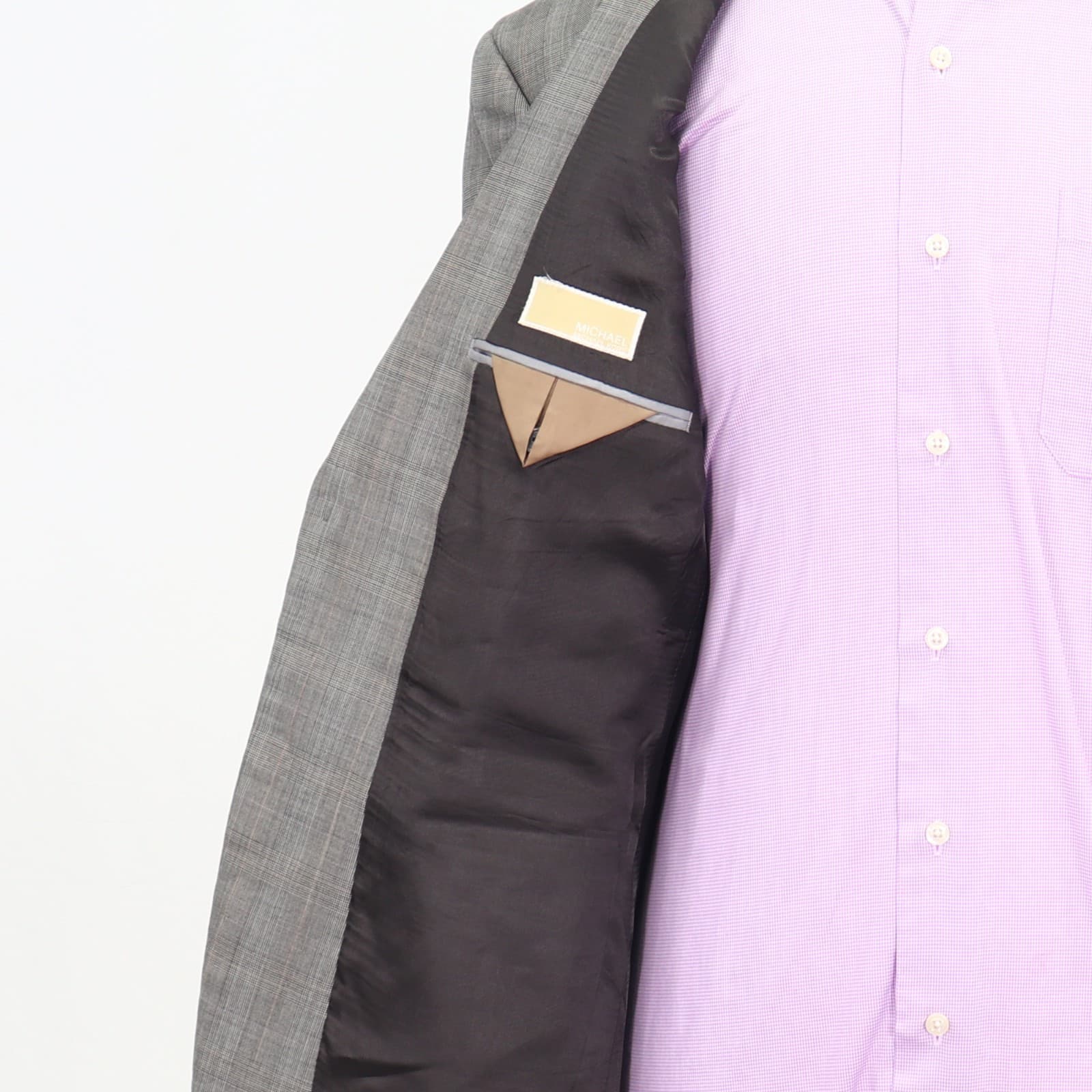 Michael Kors 42R Gray Sport Coat Blazer Jacket Check 2-Button Wool thumbnail 9