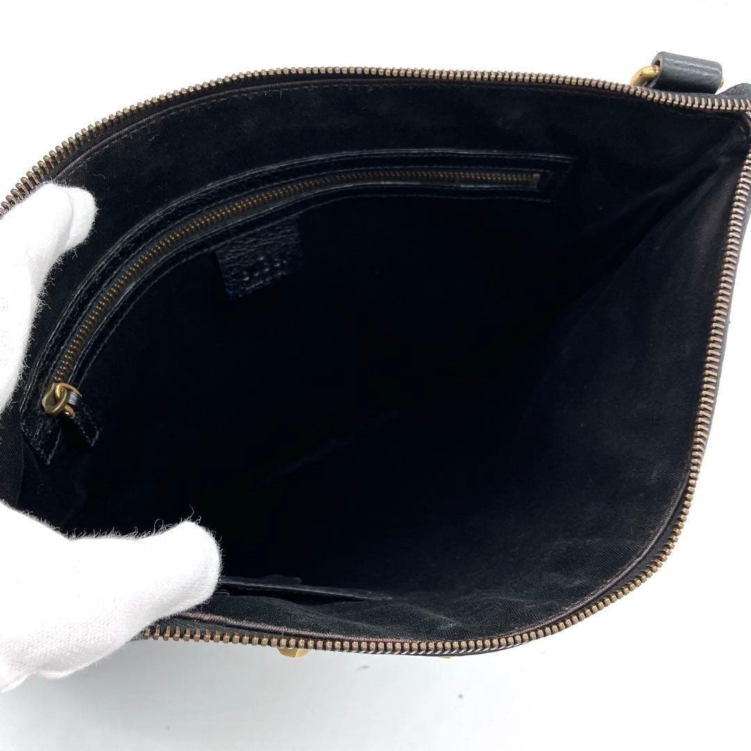 GUCCI 213317 GG Canvas Studded Shoulder Bag Black Made in Italy thumbnail 9