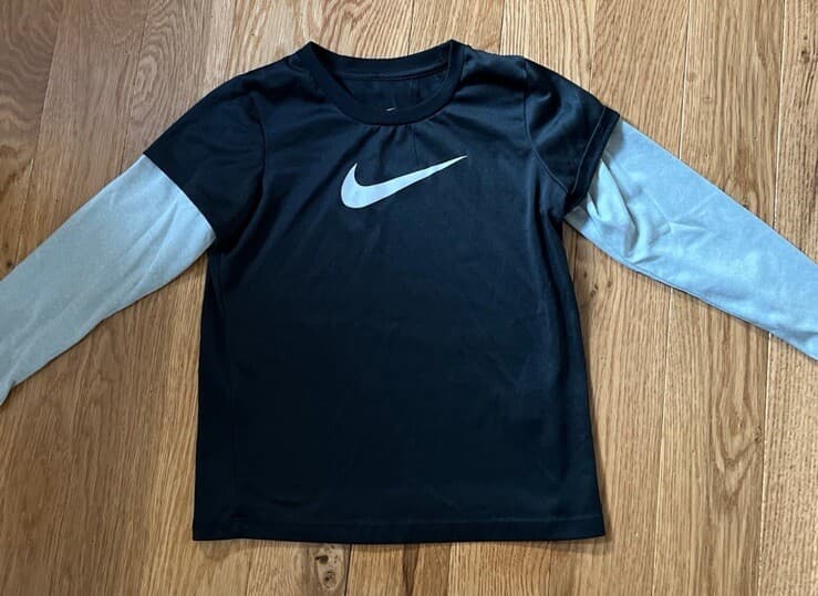 nike 6x long sleeve Black Shirt Boys