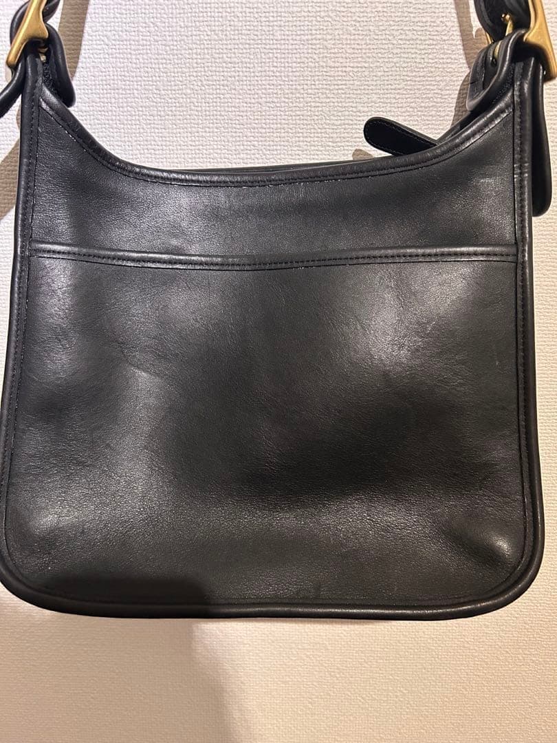 COACH 9966 Vintage Shoulder Bag Ziplock Leather Black Gold Hardware From Japan thumbnail 20