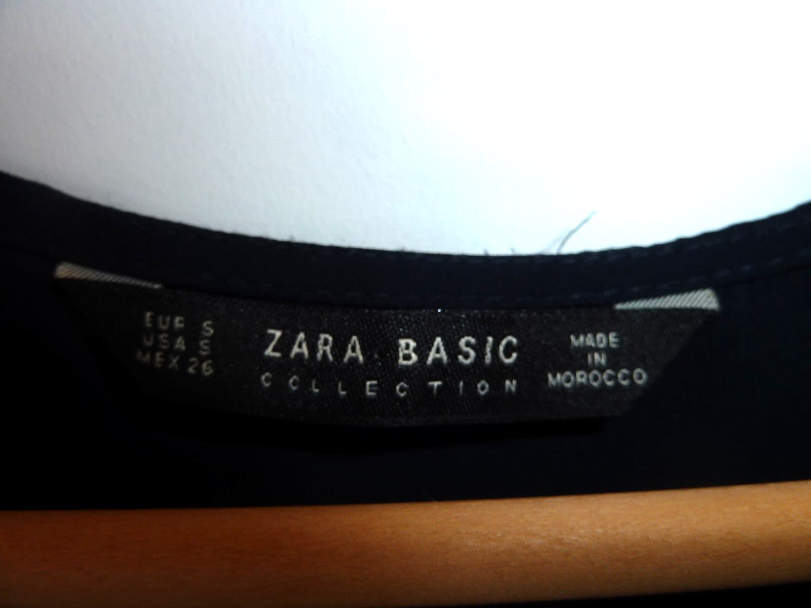 ZARA navy blue layered sleeveless top with Chain necklace Size S Size 8 10 thumbnail 5