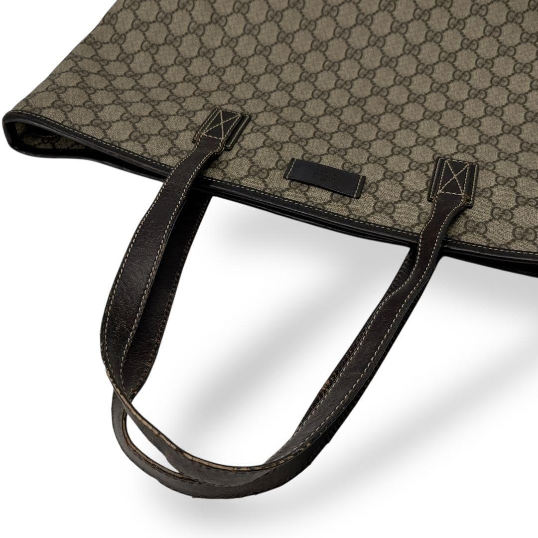 GUCCI 492174 GG Supreme Tote Bag Beige PVC Leather Logo Made in Italy thumbnail 5