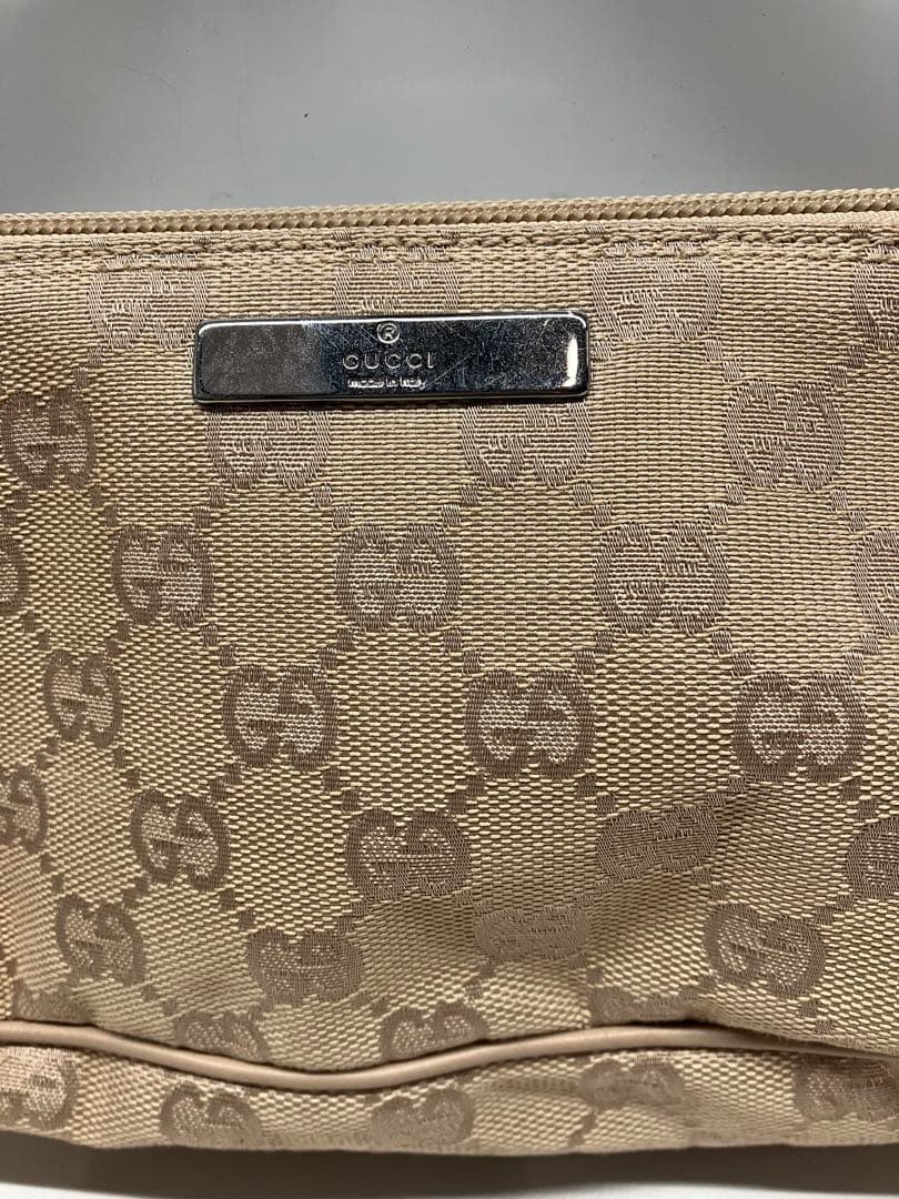 GUCCI GG Mini Handbag Accessory Pouch Canvas Beige Brown C0201 Logo From Japan thumbnail 24