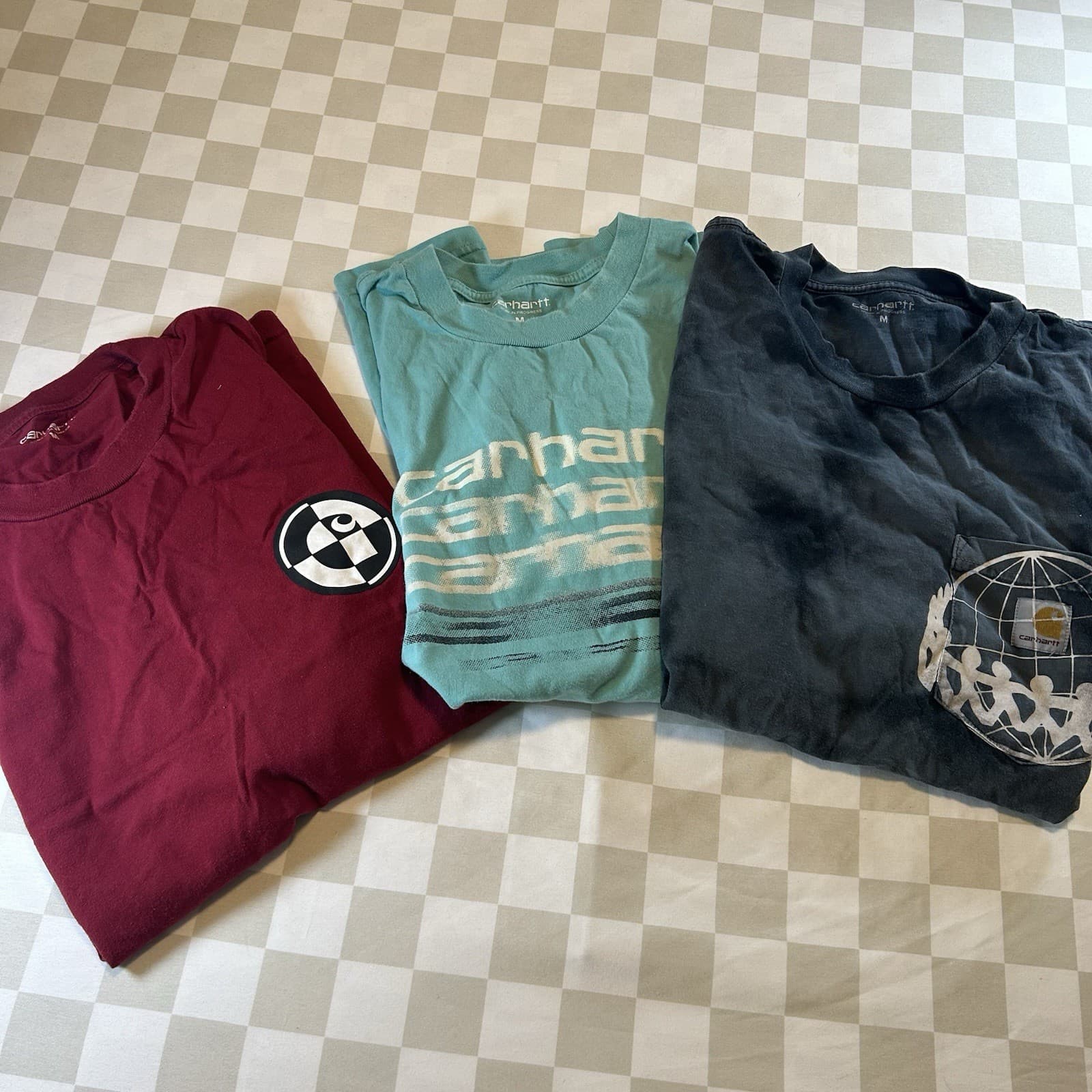 Carhartt WIP Set of 3 T-Shirts Size Medium Worn