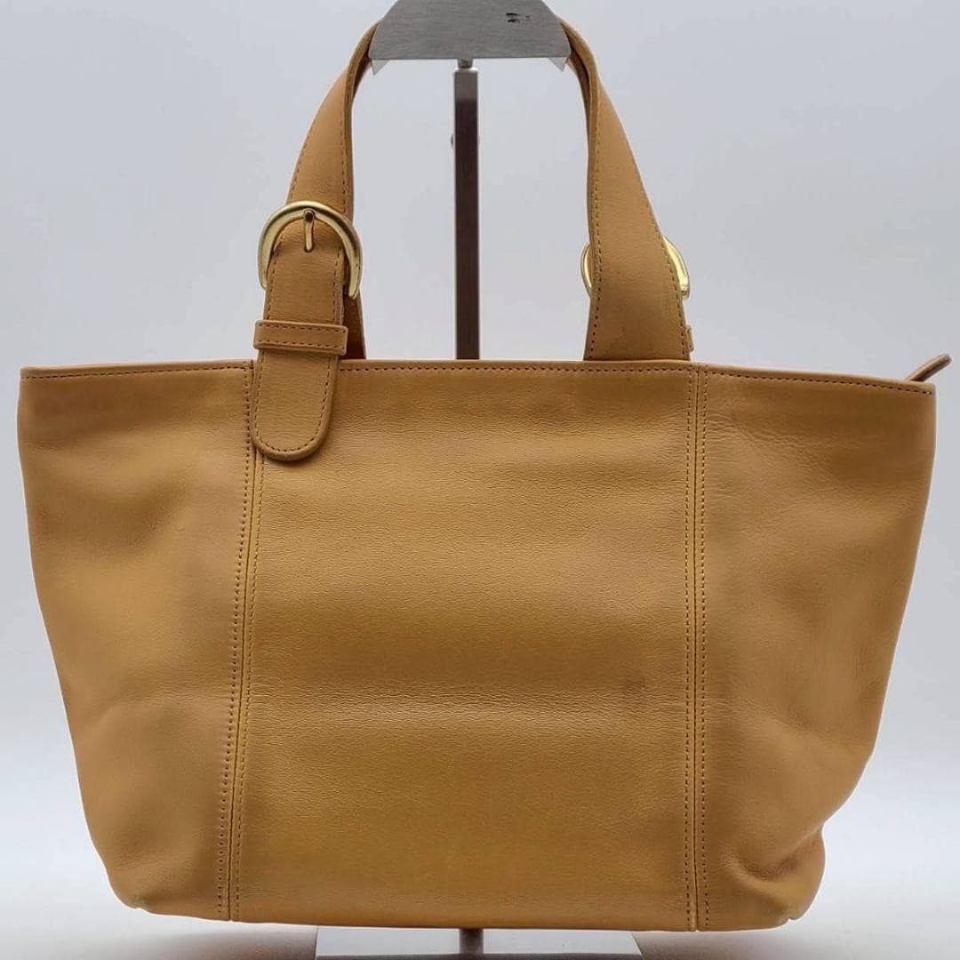 COACH 4133 Vintage Tote Shoulder Bag Ziplock Leather Beige Gold Hardware Japan thumbnail 21