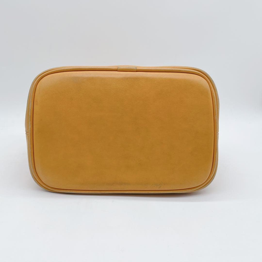 COACH 4145 Vintage Accessory Pouch Hand Bag Ziplock Leather Beige Gold Hardware thumbnail 5