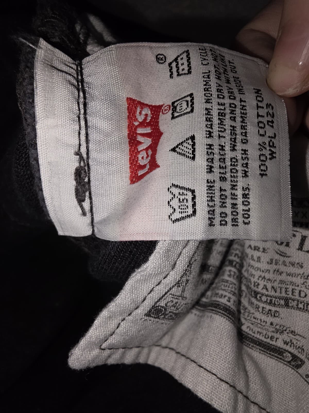 Levis 501 Jeans Mens 36x36 Faded Black Button Fly Straight Leg Dark Wash Denim thumbnail 18