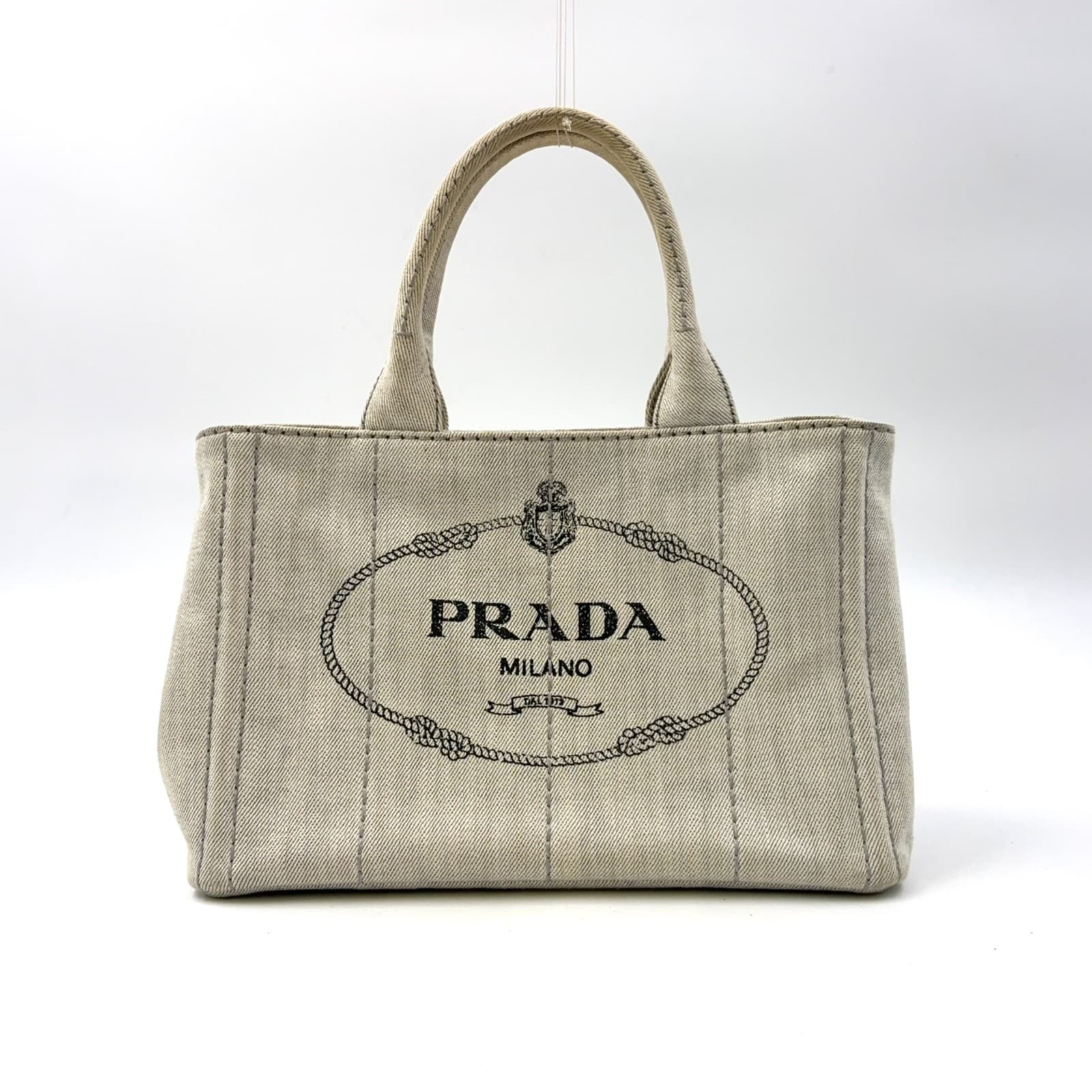 PRADA Kanapa tote bag Light gray Denim