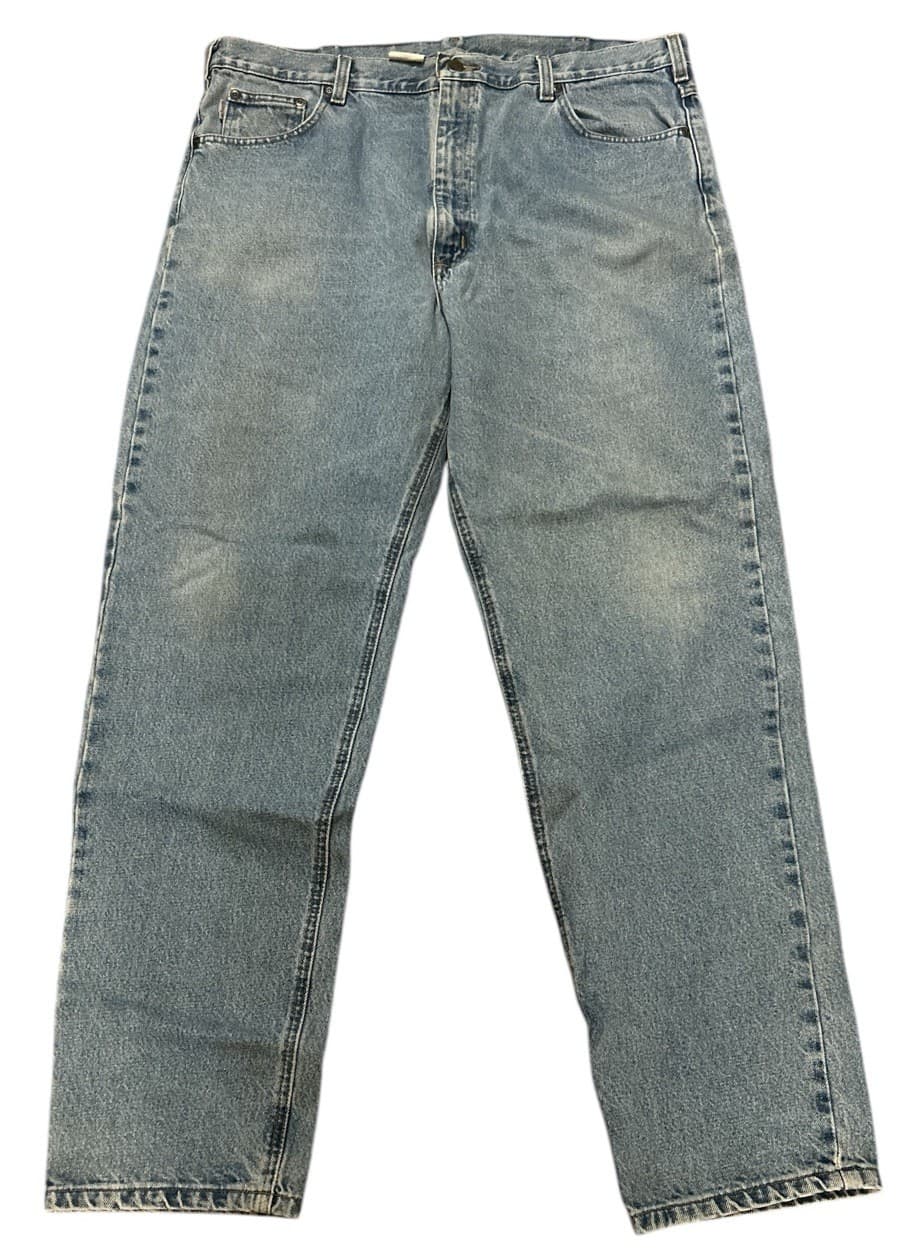 Carhartt Jeans Mens Size 40/34 Blue Denim Relaxed Fit Vtg Straight Light Wash