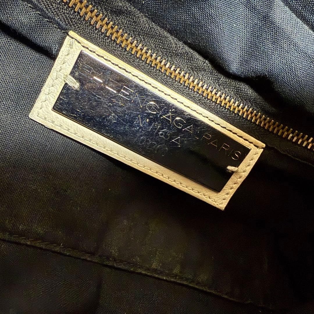 Balenciaga Shoulder Bag White Gray Auth From Japan RA thumbnail 8