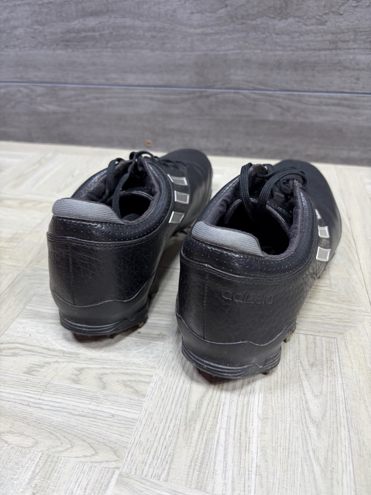 Adidas Adizero Tour Men's 8.5 Black Leather Lace Up Golf Shoes (674912) Cleats thumbnail 7