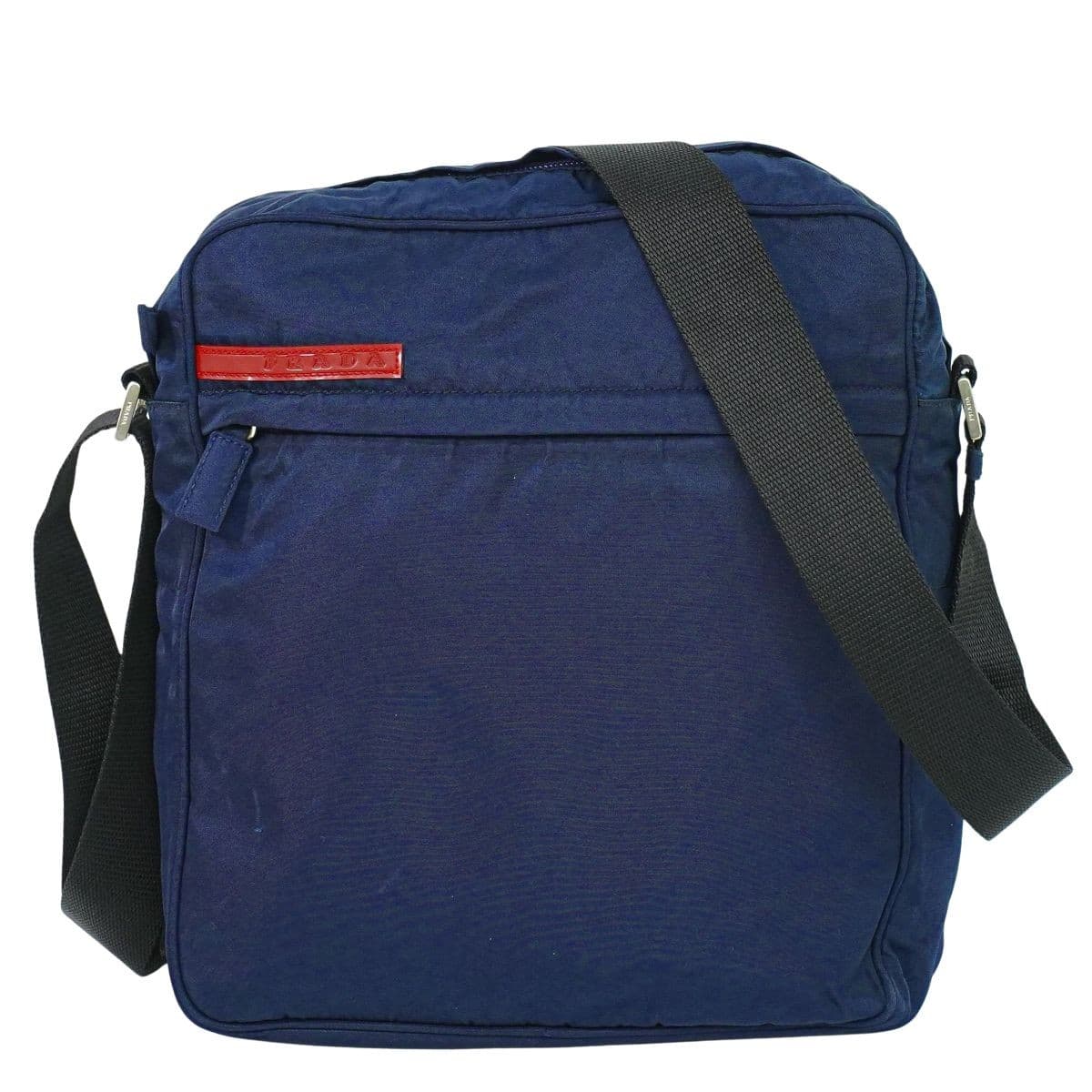 Prada Sport Line Shoulder Bag B9989 Navy Nylon Italy Vintage Authentic