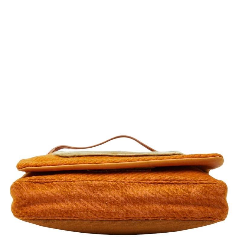 Prada B9475 Brown Wool Haircalf Shoulder Bag Vintage Authentic thumbnail 3