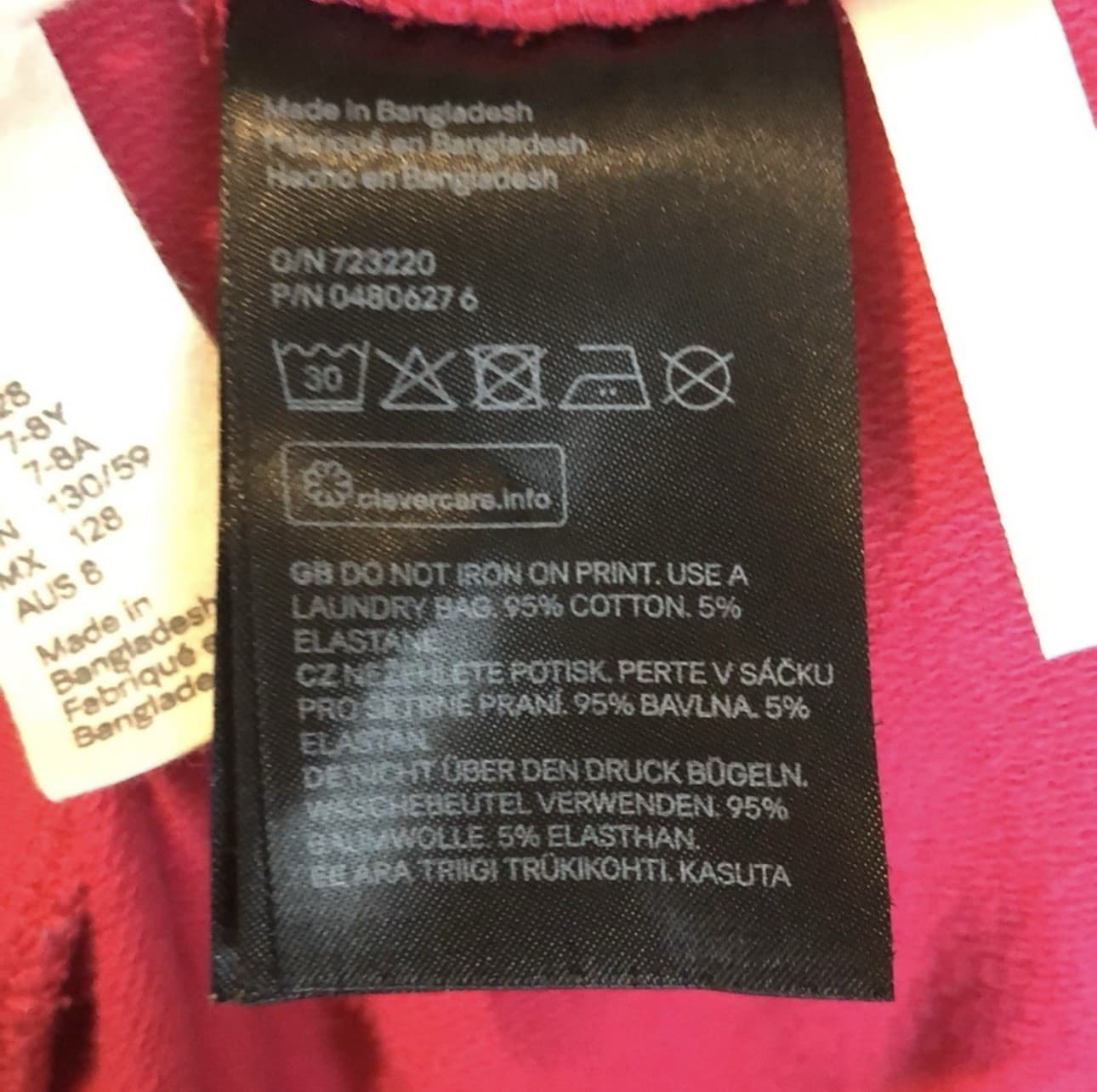 H&M Leggings Girls Pants Elastic Waist Pink Heart Pattern Pants Girls 7-8 Years thumbnail 10