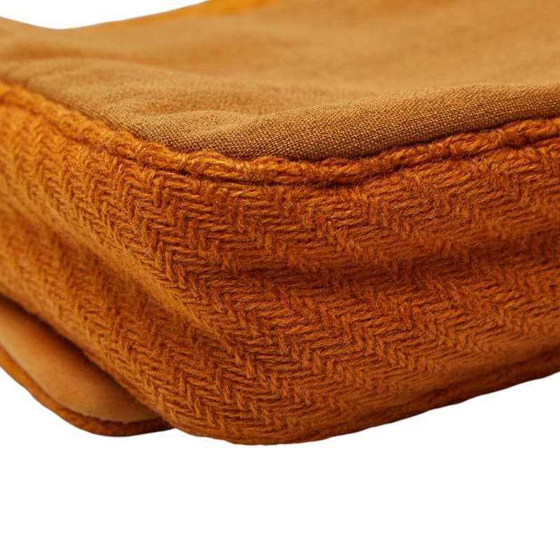 Prada B9475 Brown Wool Haircalf Shoulder Bag Vintage Authentic thumbnail 7