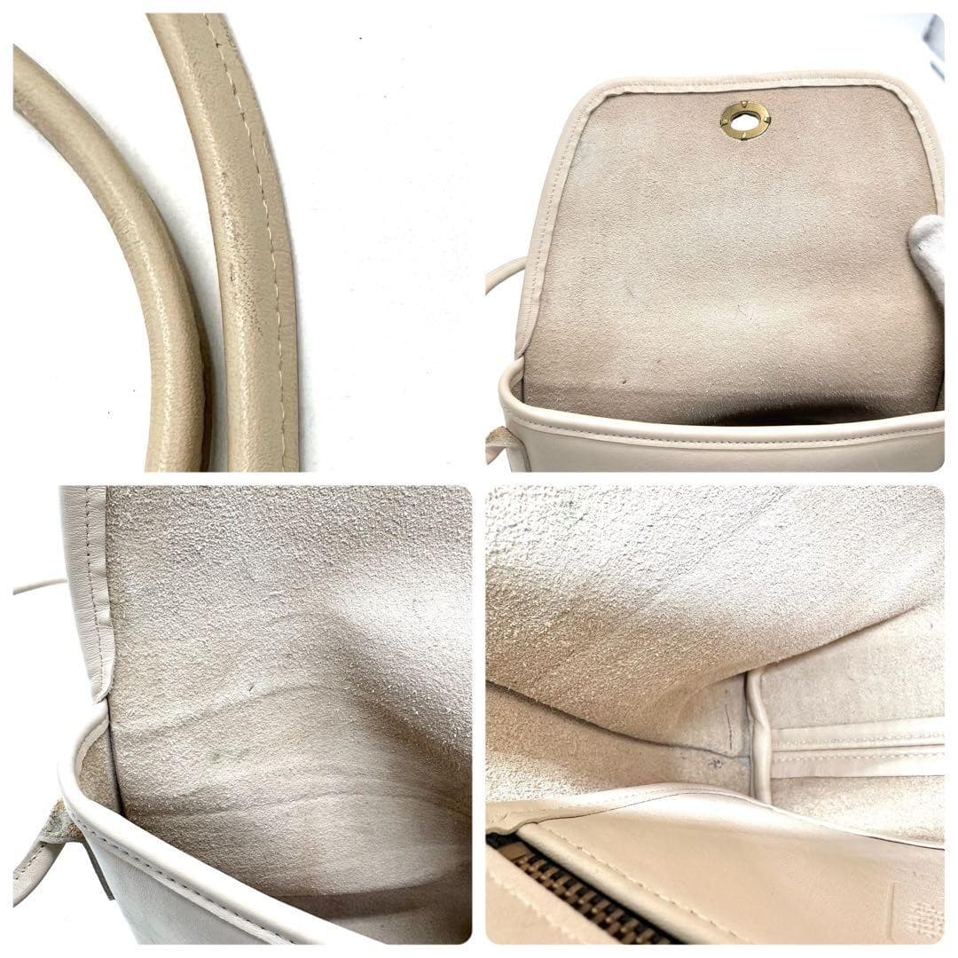 COACH 306 Vintage Shoulder Bag Turnlock Leather Irovy Gold Hardware From Japan thumbnail 12