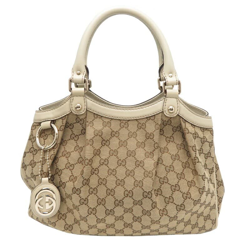 GUCCI GG Sukey Hobo Shoulder Tote Hand Bag 211944 Interlocking G Charm FromJapan