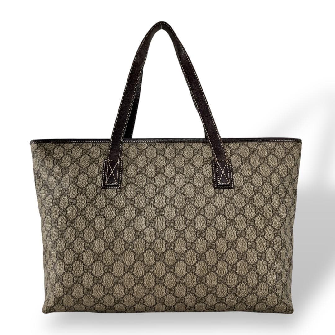 GUCCI 492174 GG Supreme Tote Bag Beige PVC Leather Logo Made in Italy thumbnail 22