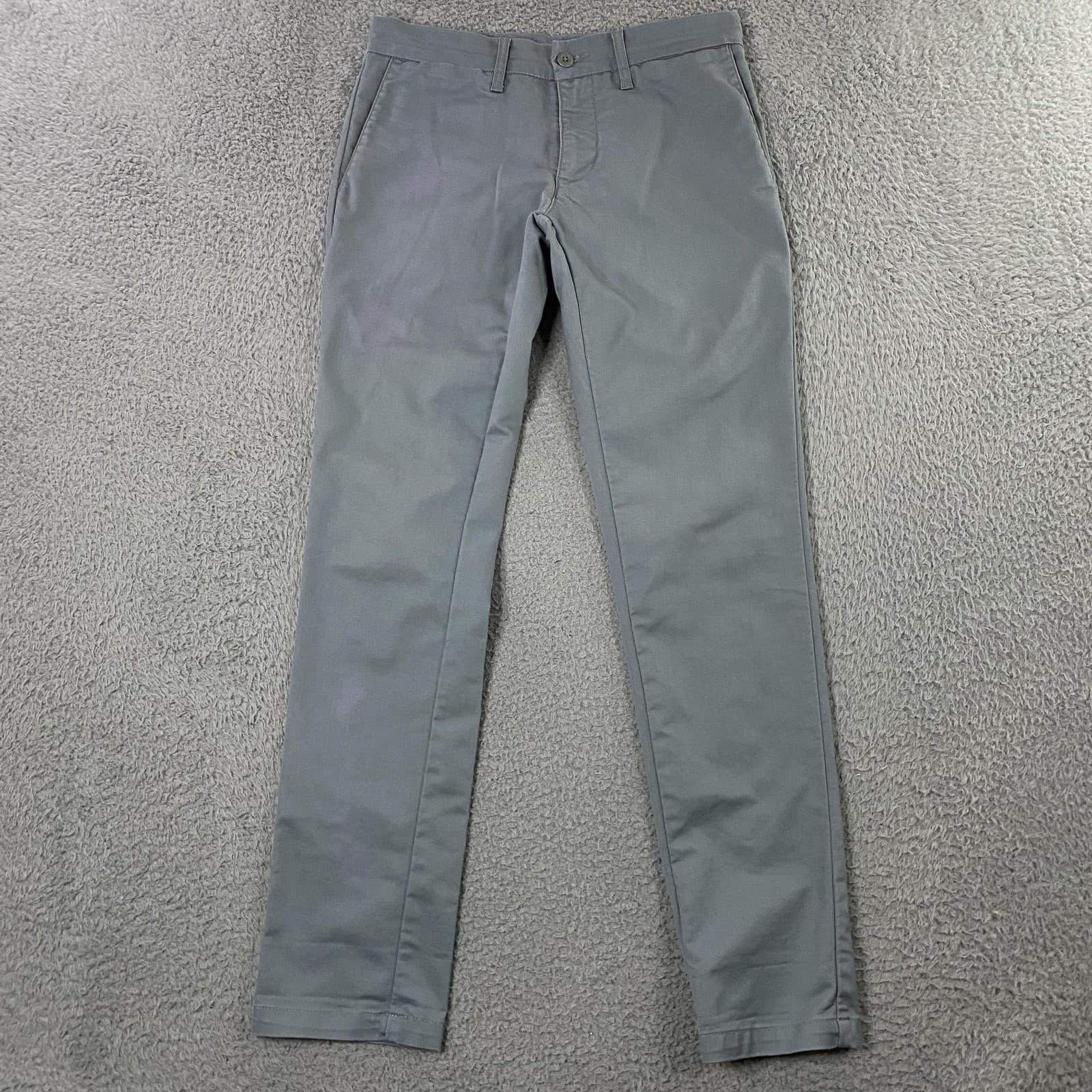 Carhartt WIP Sid Pants Mens 30x32 Gray Slim Tapered Chino Workwear Cotton Blend
