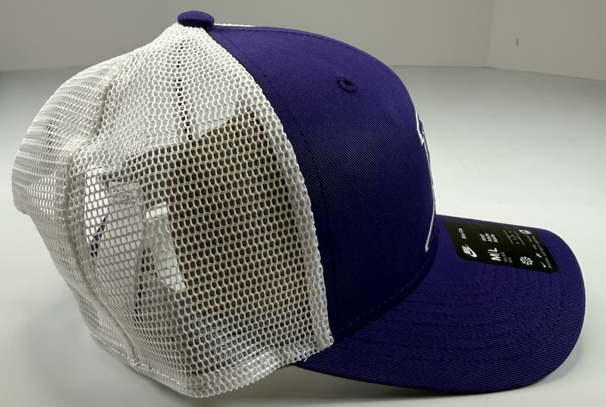 Nike Tampa Bay Rays Rise Hat Cap SnapBack Trucker Mesh M/L Purple White NEW MLB thumbnail 5