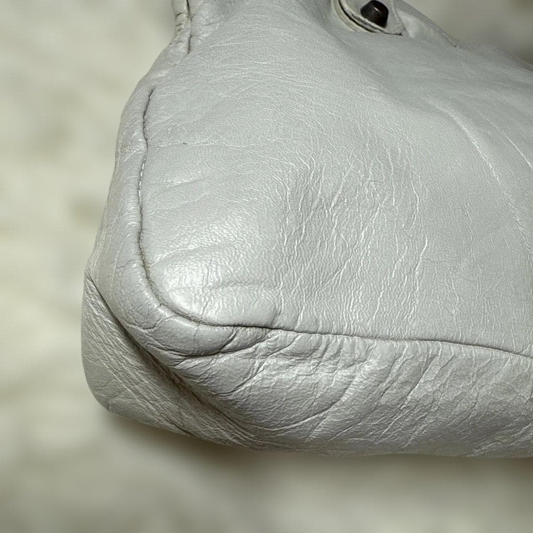 Balenciaga Shoulder Bag White Gray Auth From Japan RA thumbnail 16