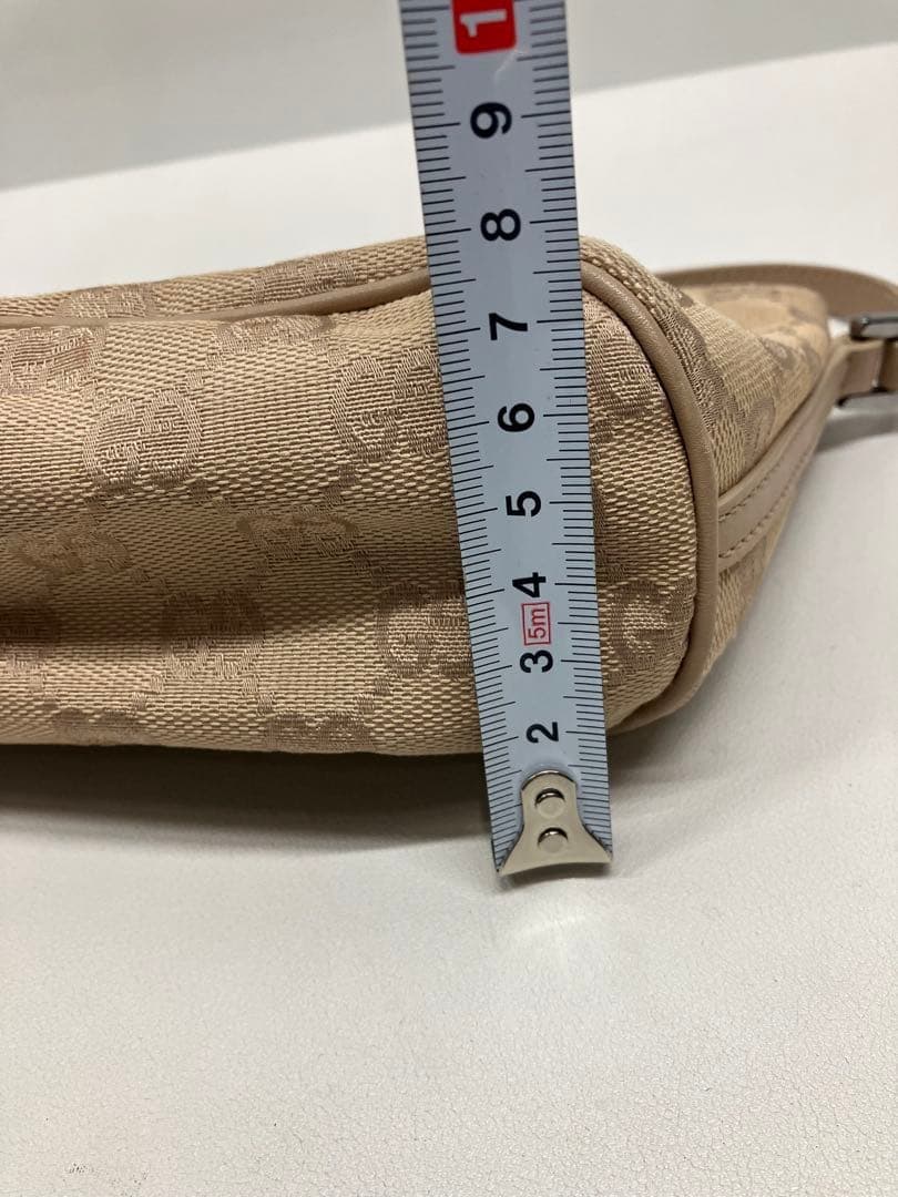 GUCCI GG Mini Handbag Accessory Pouch Canvas Beige Brown C0201 Logo From Japan thumbnail 11
