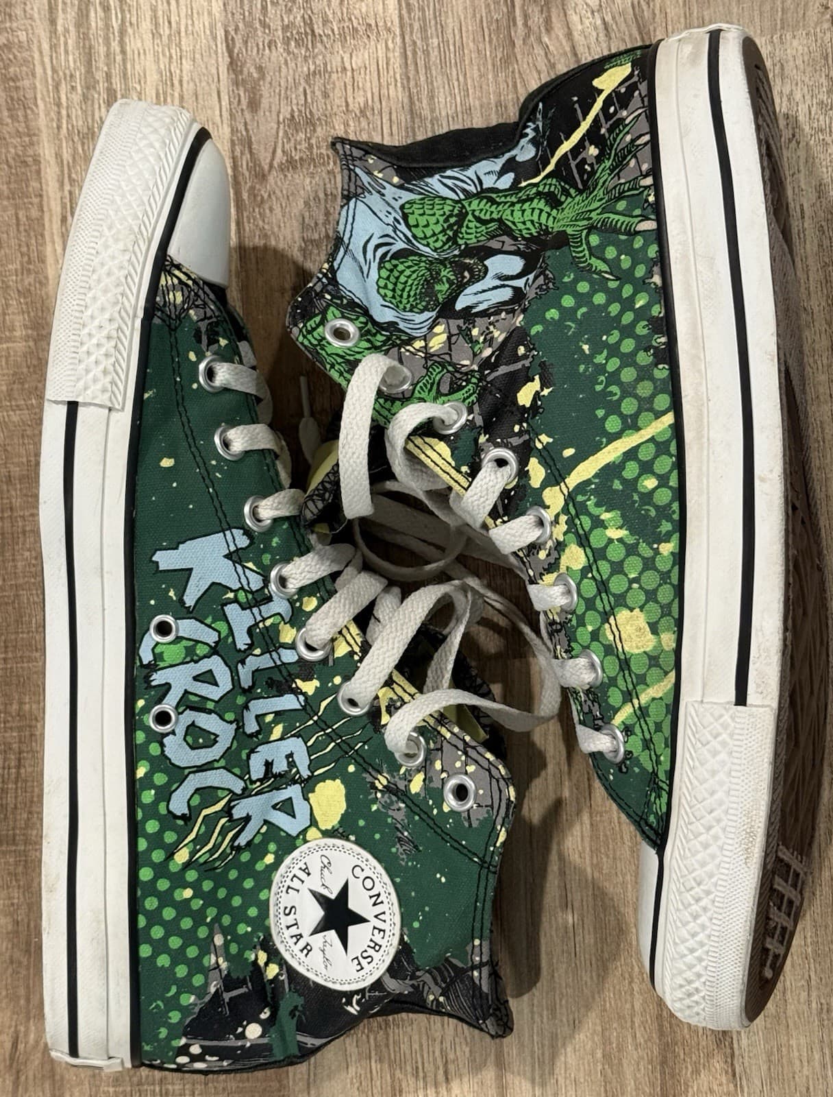 RARE DC Comics Killer Croc Converse Chuck Taylor All Star Shoes Size Men's 10