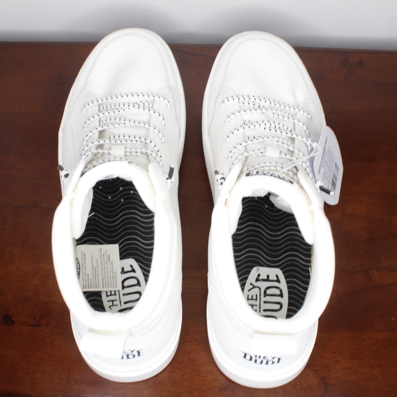 Hey Dude Cody Hi M Essentials-Up High Top Sneakers White/ Grey Men's Size 13 New thumbnail 7