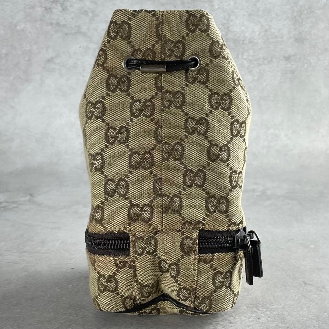 GUCCI GG Drawstring Handbag Pouch Accessory Canvas Beige Logo From Japan Women thumbnail 23