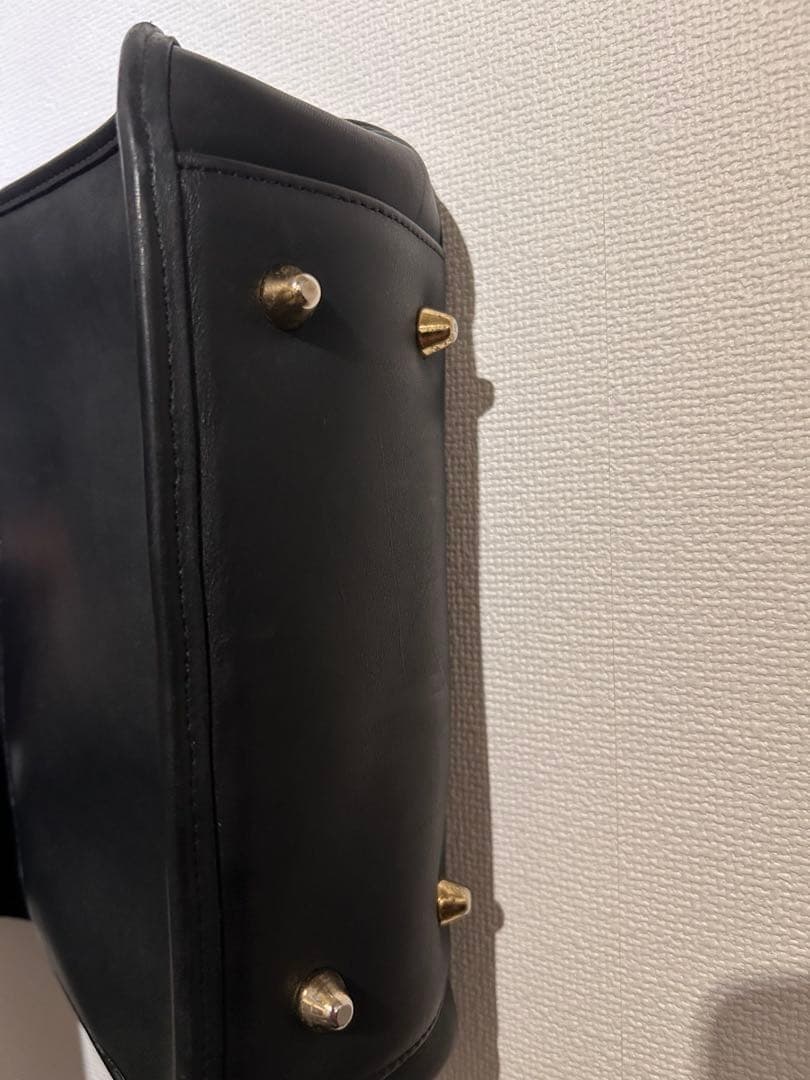 COACH 9966 Vintage Shoulder Bag Ziplock Leather Black Gold Hardware From Japan thumbnail 10