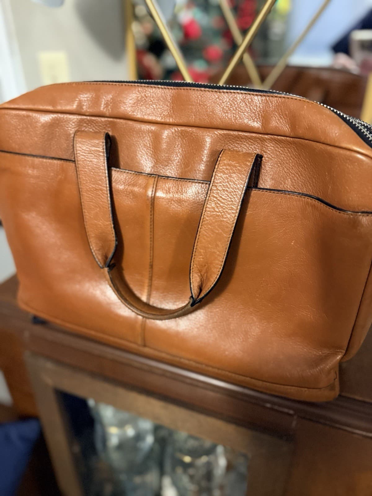 Coach Vintage Laptop Bag With Shoulder Strap In camel Leather Y2K Vibes F71701 thumbnail 7