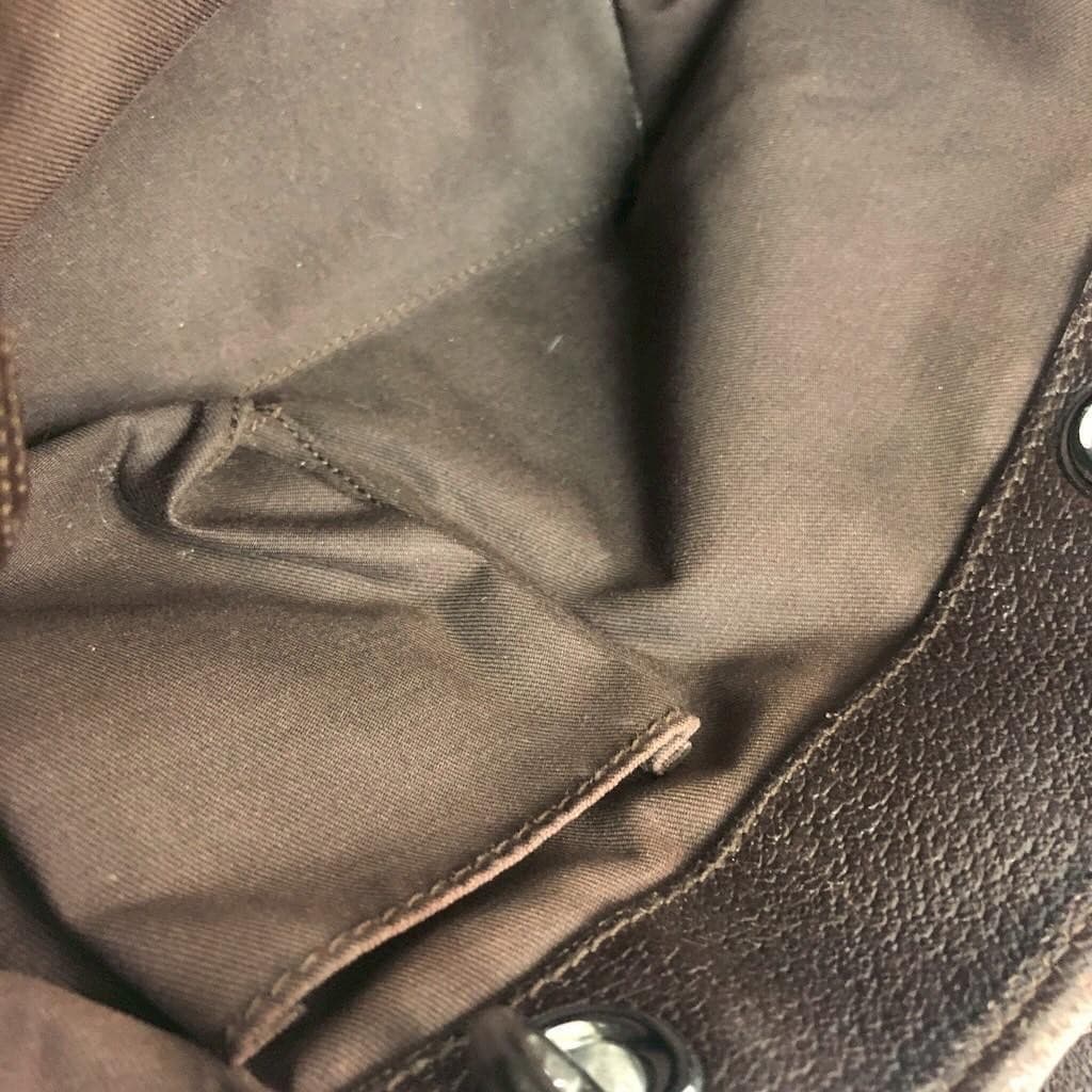 GUCCI GG Hand Bag Leather Brown Beige Silver Hardware Logo From Japan Canvas thumbnail 7