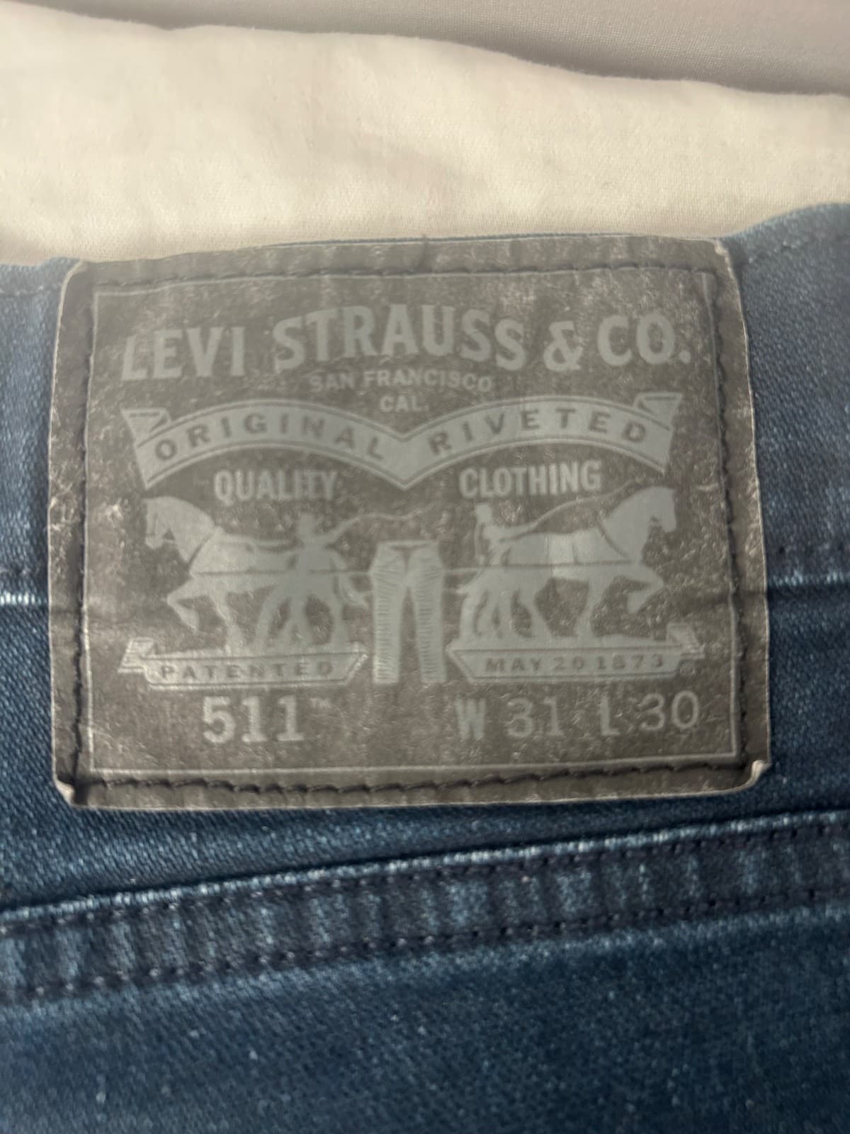 Levi's 511 Blue Denim Jeans 31X30 Slim Fit thumbnail 2