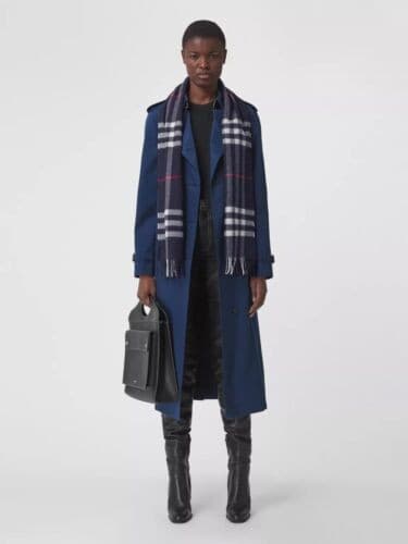 Designer Burberry Classic Check Cashmere Fashion Scarf One Size