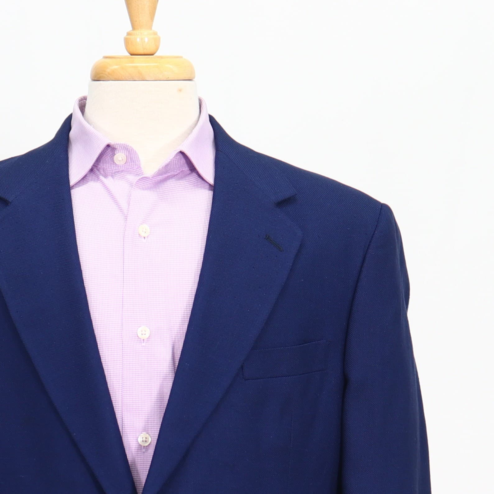 Brooks Brothers 40R Blue Sport Coat Blazer Jacket Solid 2-Button Linen thumbnail 5