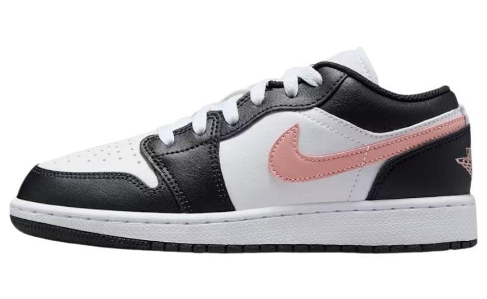 [553560-165] GRADE SCHOOL AIR JORDAN RETRO 1 LOW 'WHITE BLACK RUST PINK'