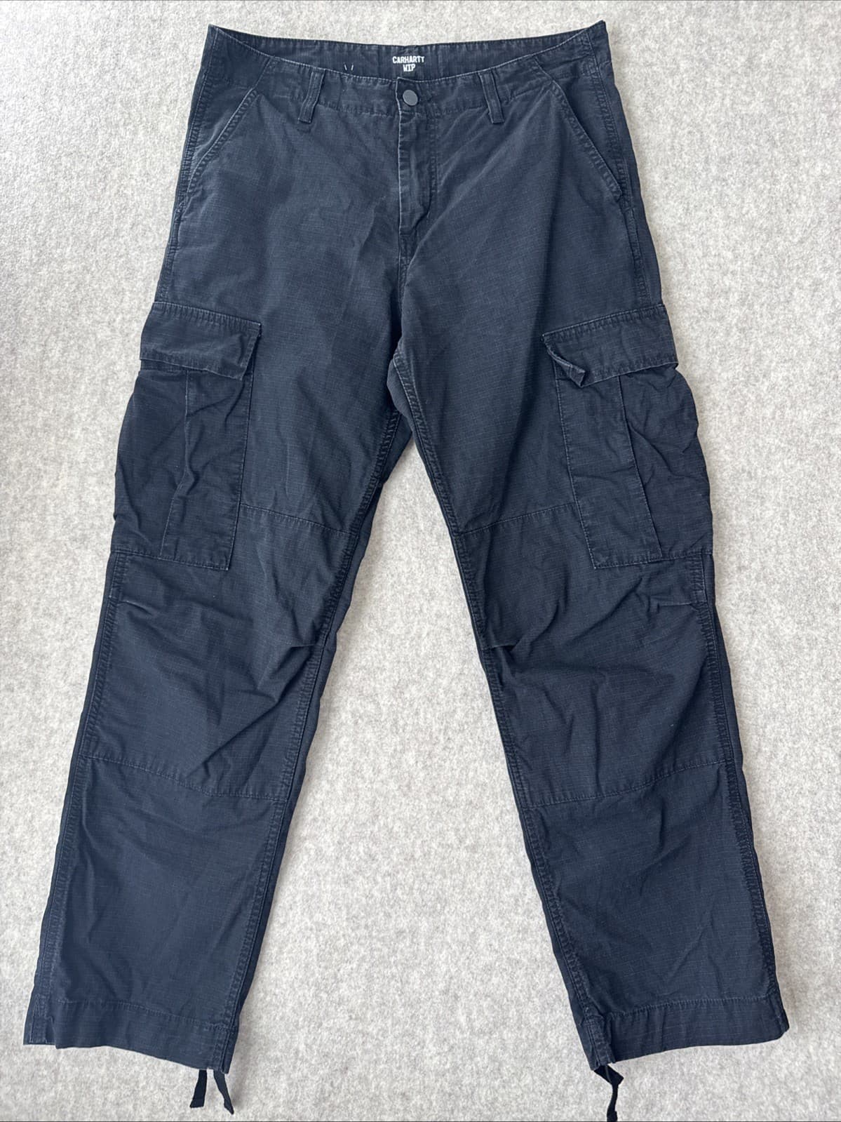 Carhartt Wip Regular Cargo Pants Black Parachute Hem Mens 32x30