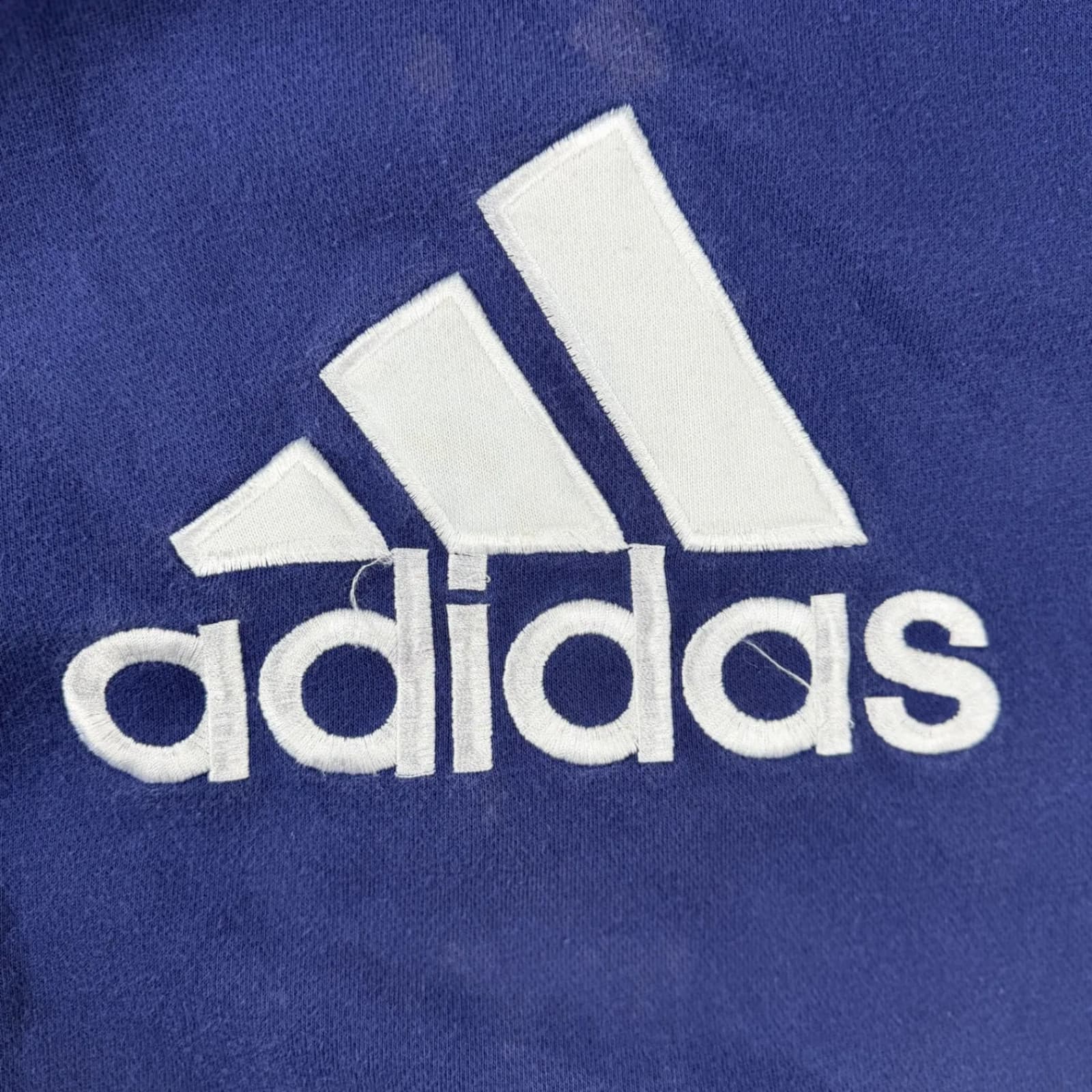 Adidas Mens 3 Stripe Sweatshirt Size XL Blue Vintage Pullover Big Logo thumbnail 5