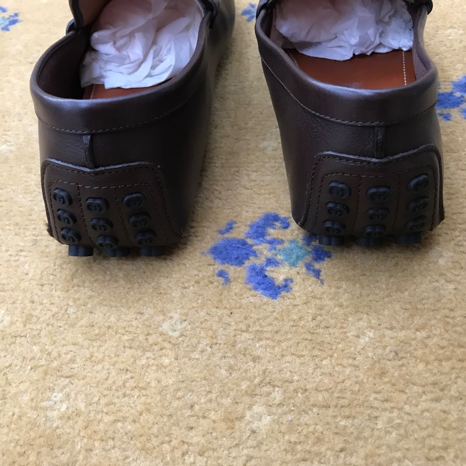 Gucci Loafers Leather Shoes Drivers Brown Horsebit Mens UK 9 US 10 EU 43 NEW thumbnail 5