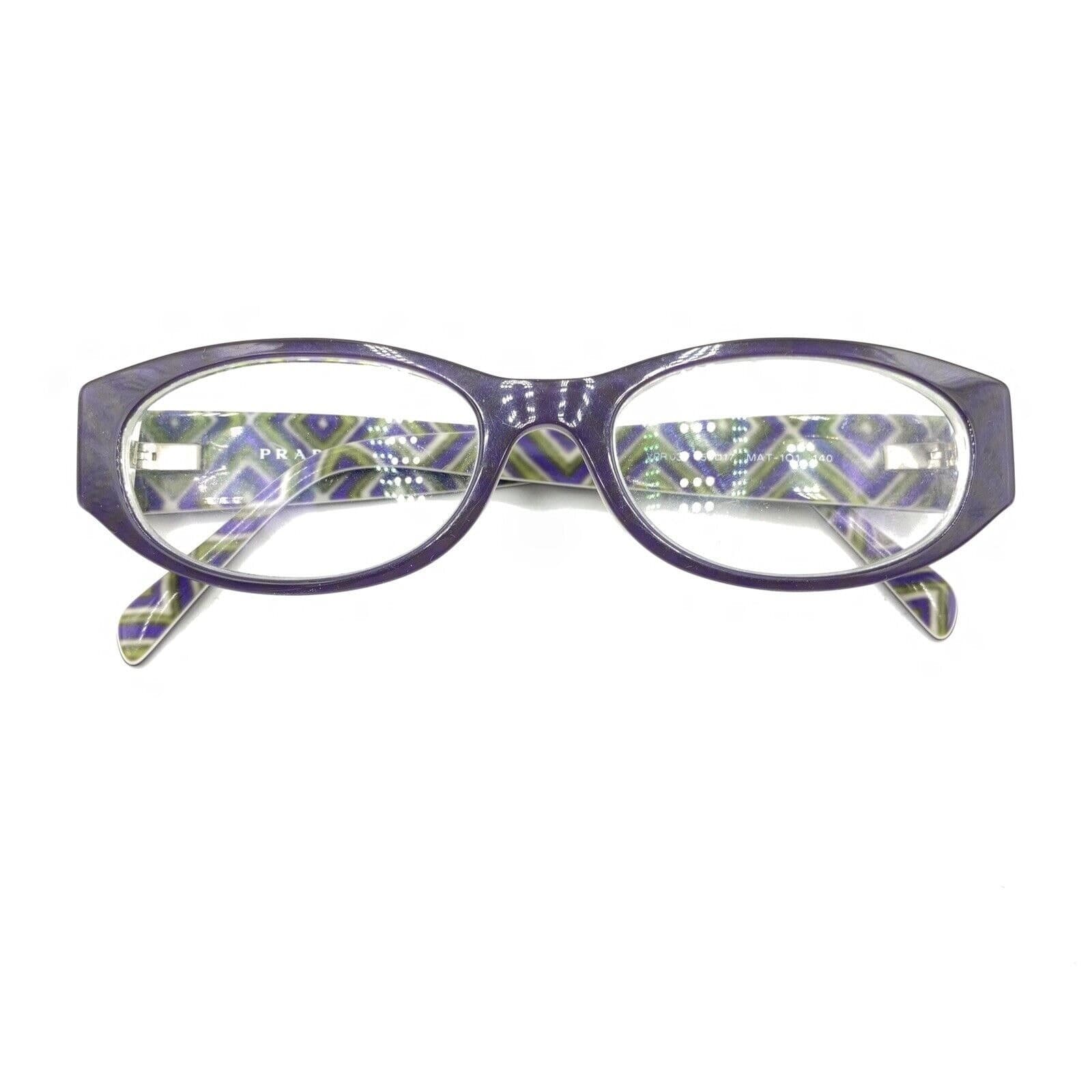 Prada VPR 03P MAT-1O1 Purple Oval Eyeglasses Frames 53-17 140 Italy Designer thumbnail 12