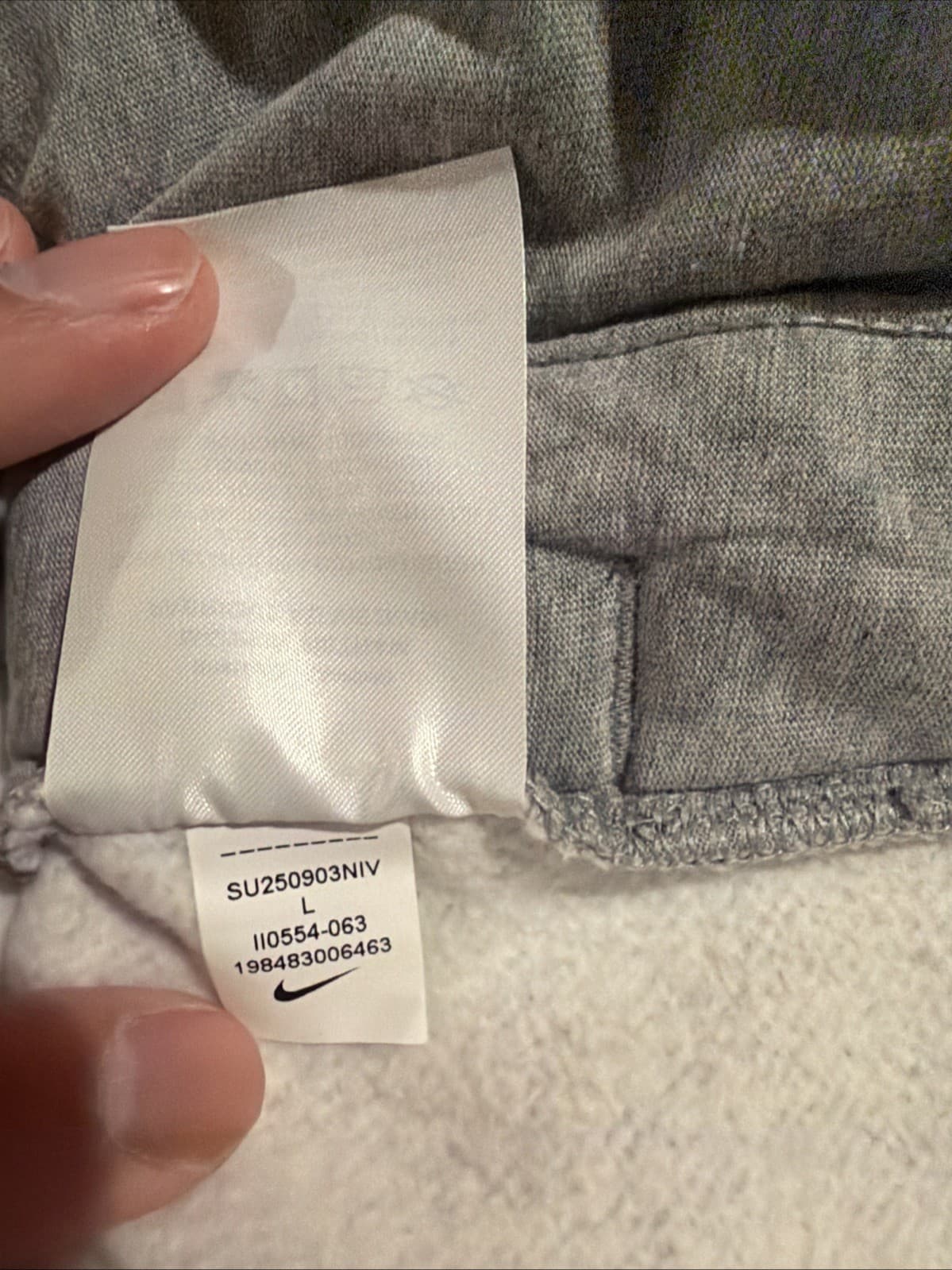 Nike WNBA Chicago Sky Club Men's Half-Zip Top Sz L II0554 Grey NWT Cotton Blend thumbnail 9