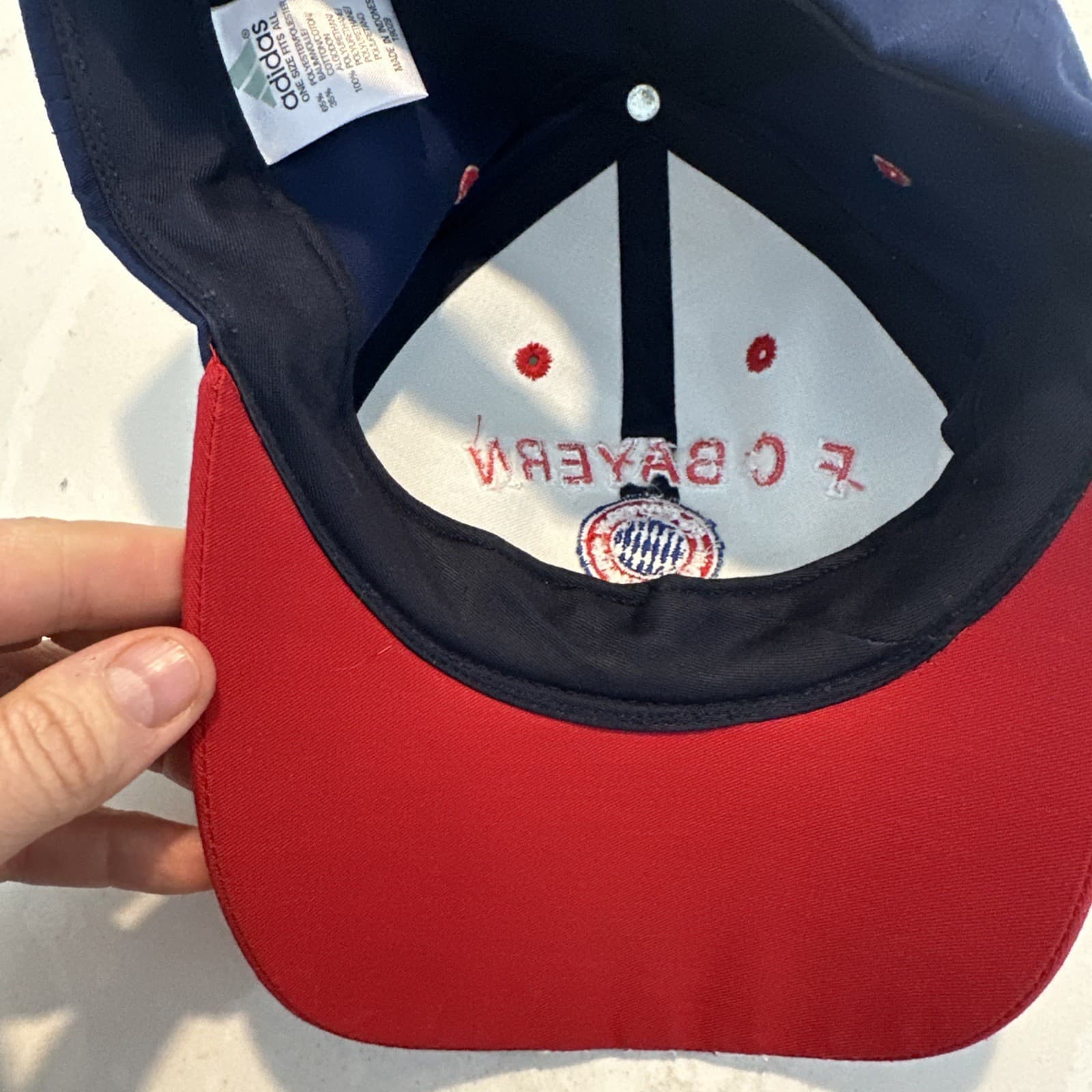 ADIDAS F C BAYERN MUNCHEN CAP vintage football soccer 90s snapback  thumbnail 3